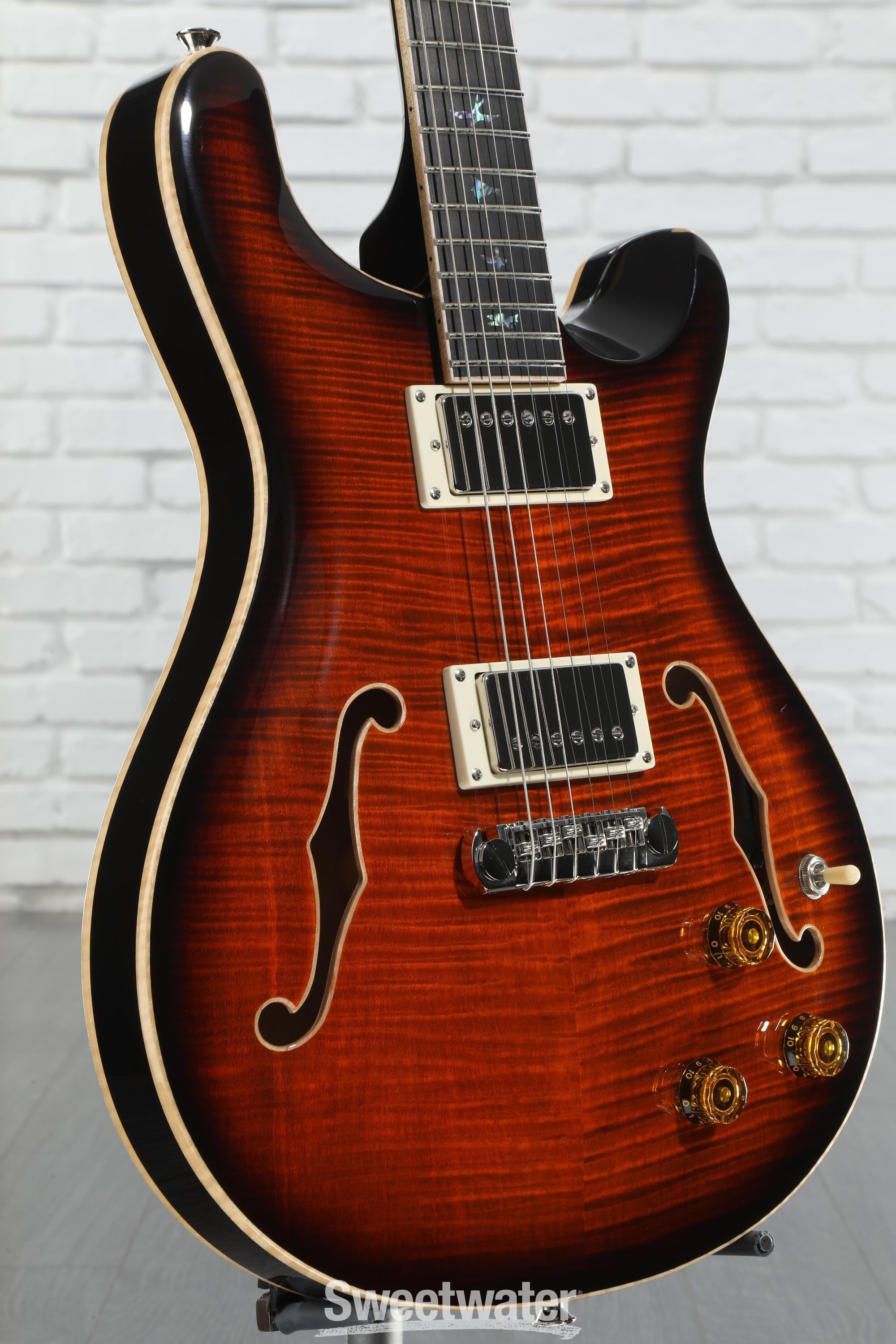 PRS SE Hollowbody II Piezo - Black Gold Burst