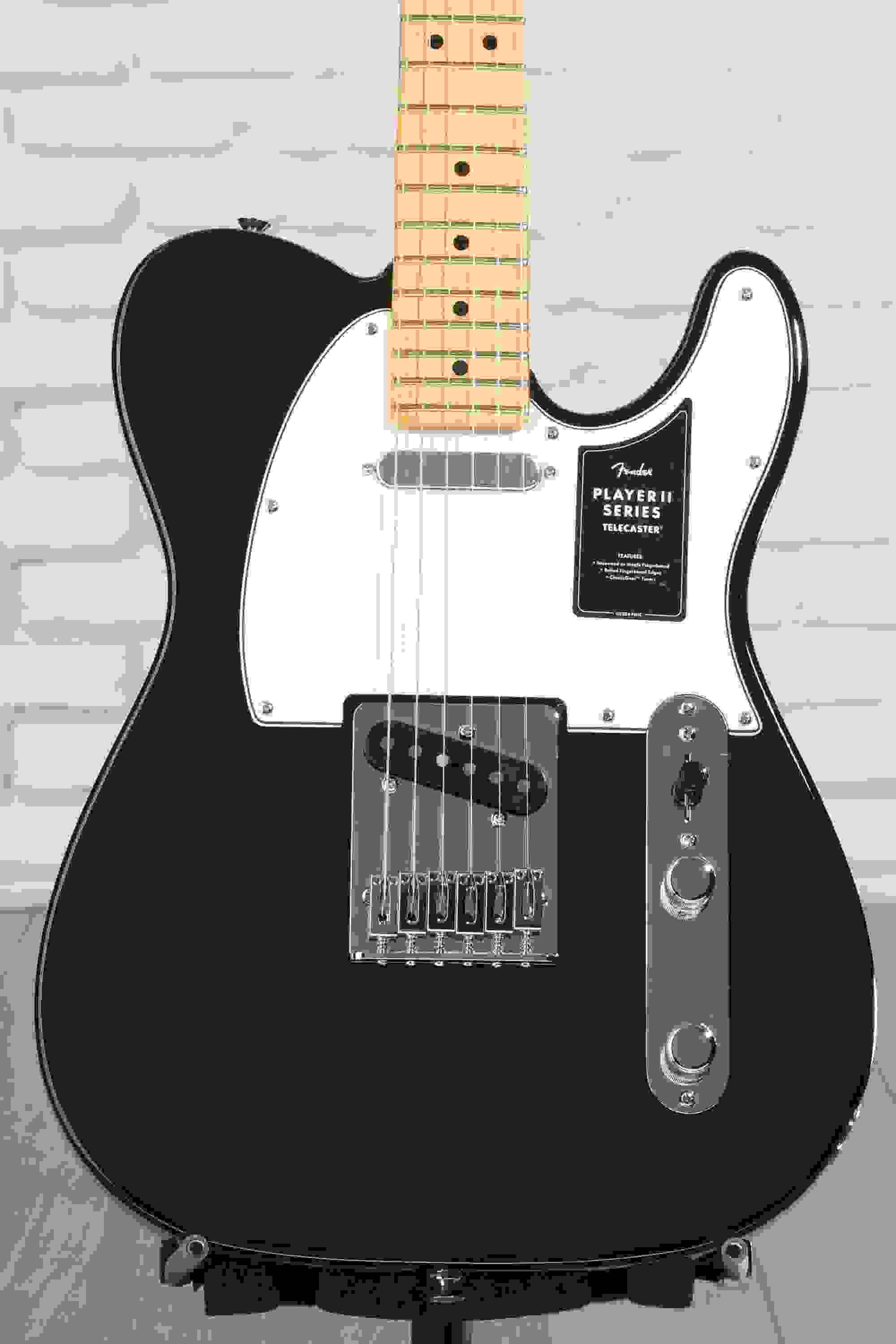 Fender Player II Telecaster Electric Guitar - Black with Maple Fingerboard