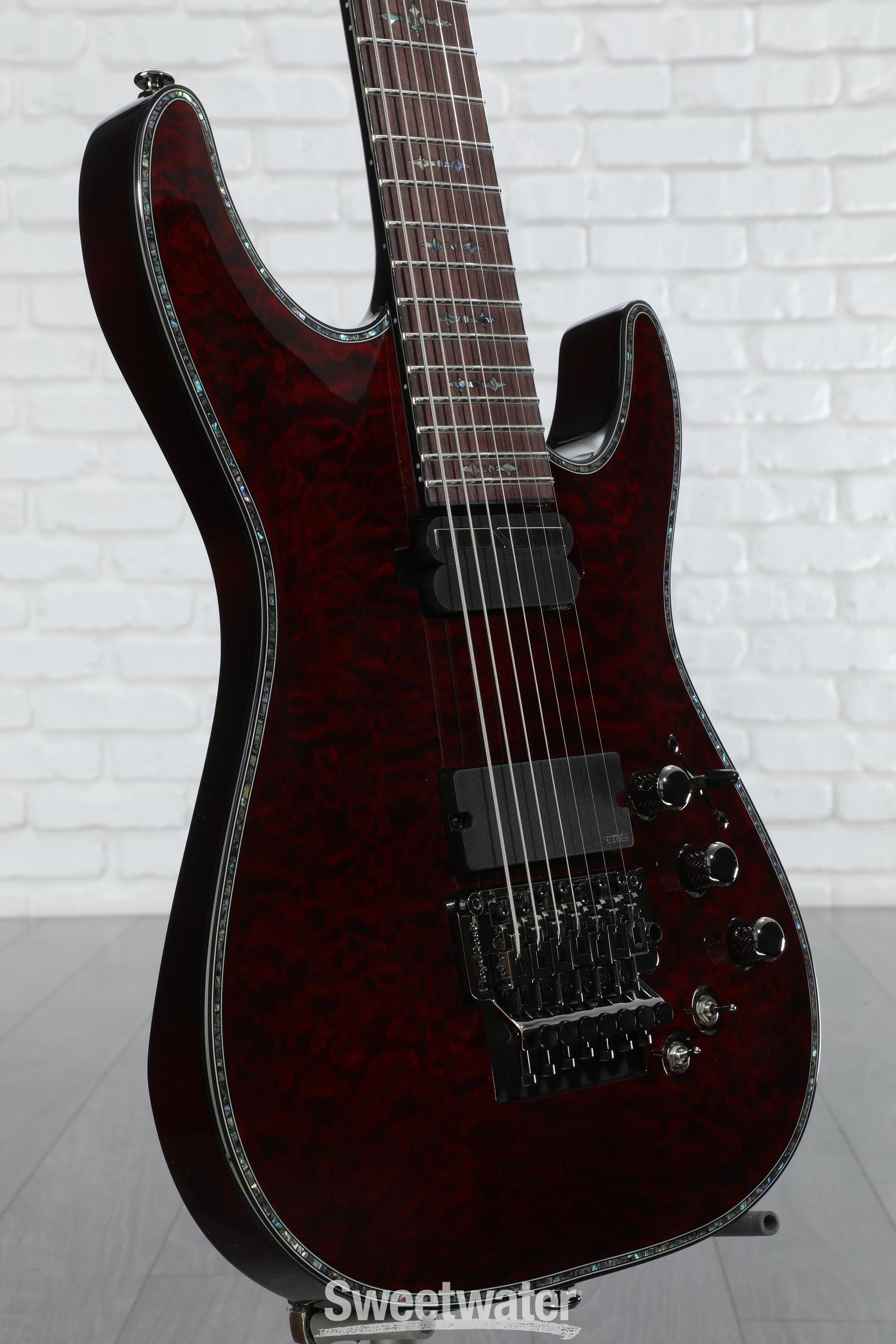 Schecter Hellraiser C-7 FR-S Electric Guitar - Black Cherry