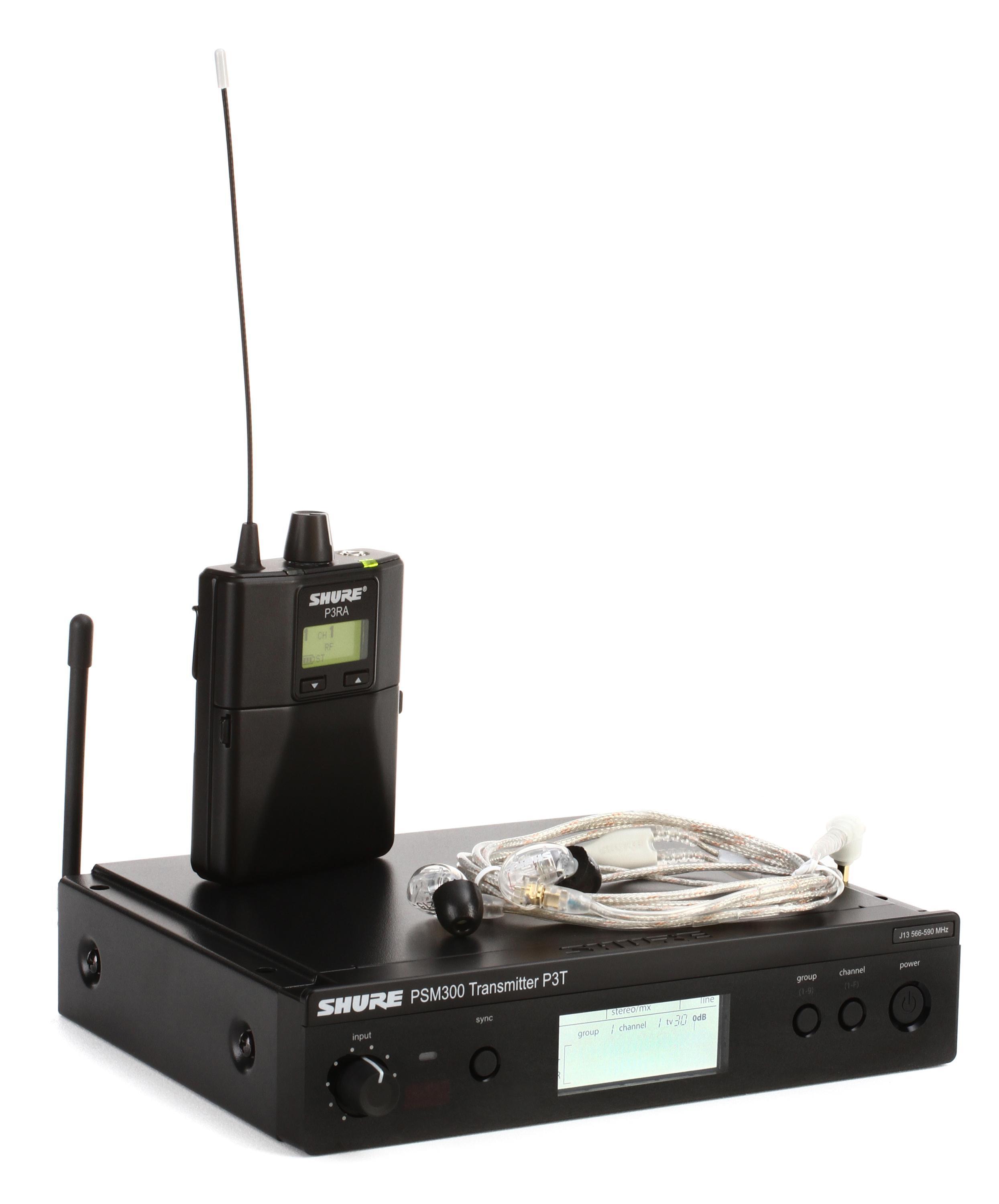 Bundled Item: Shure PSM300 P3TRA215CL Wireless In-ear Monitor System - J13 Band