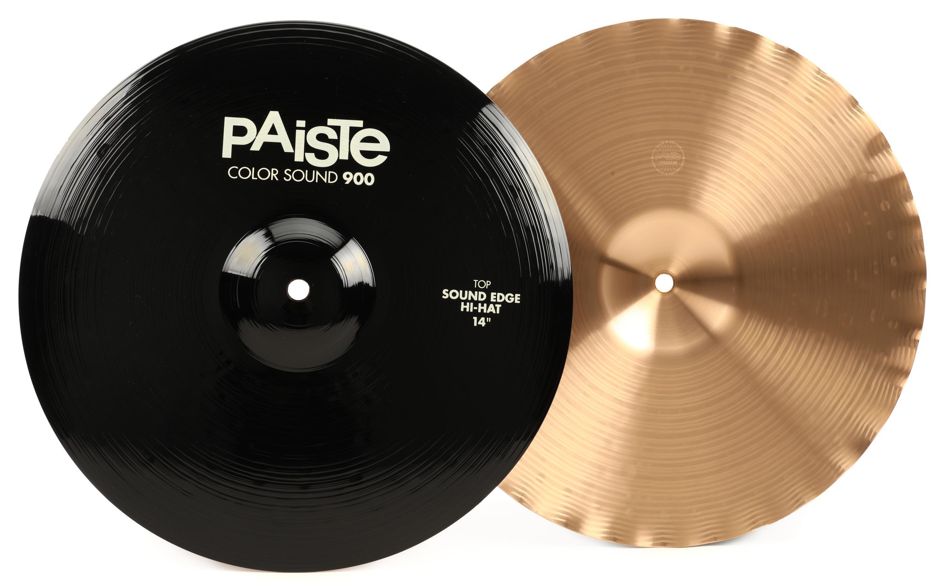 Paiste 14 inch Color Sound 900 Black Sound Edge Hi-hat Cymbals