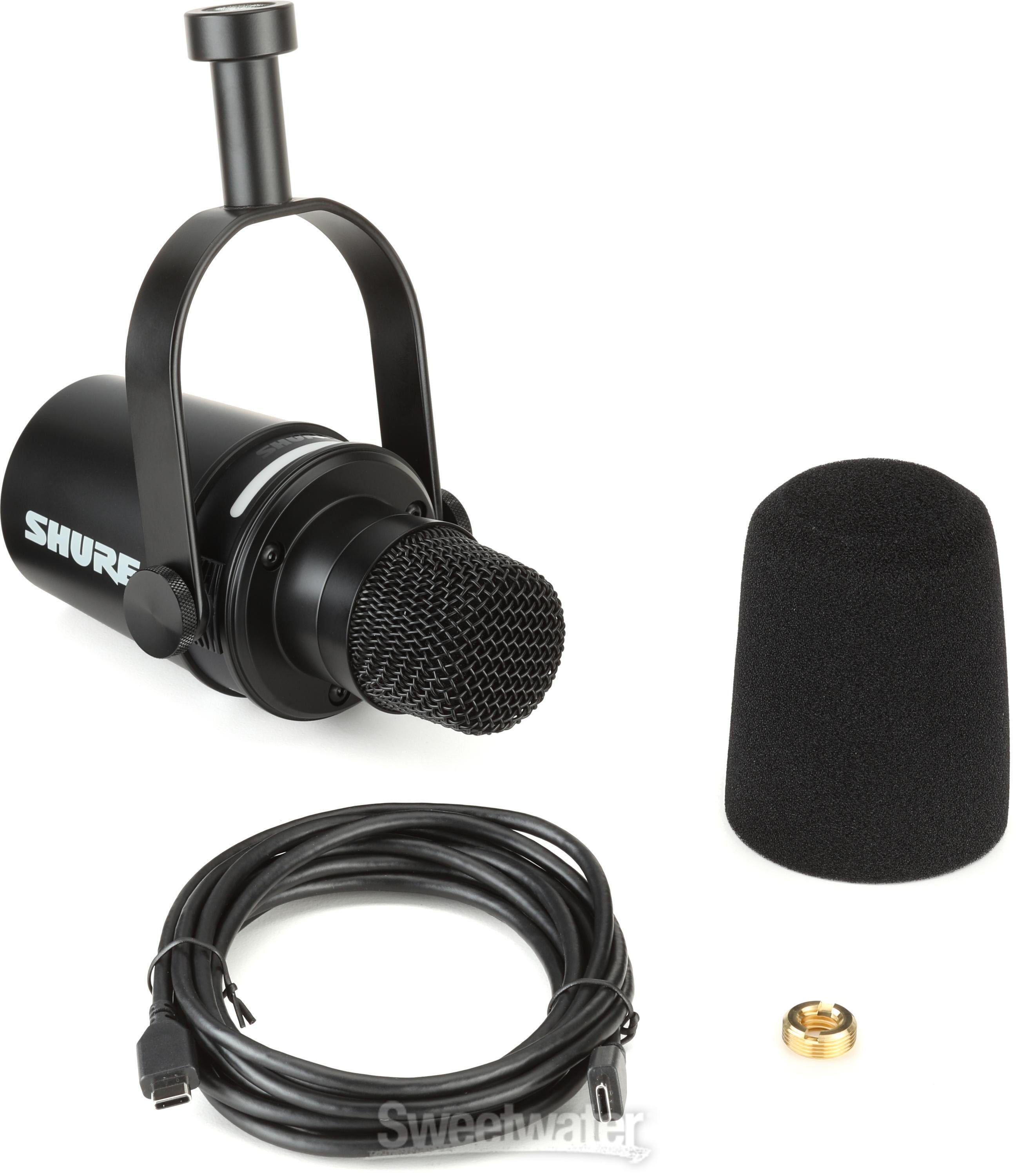 Shure MV7+ Hybrid Podcast Microphone - Black | Sweetwater