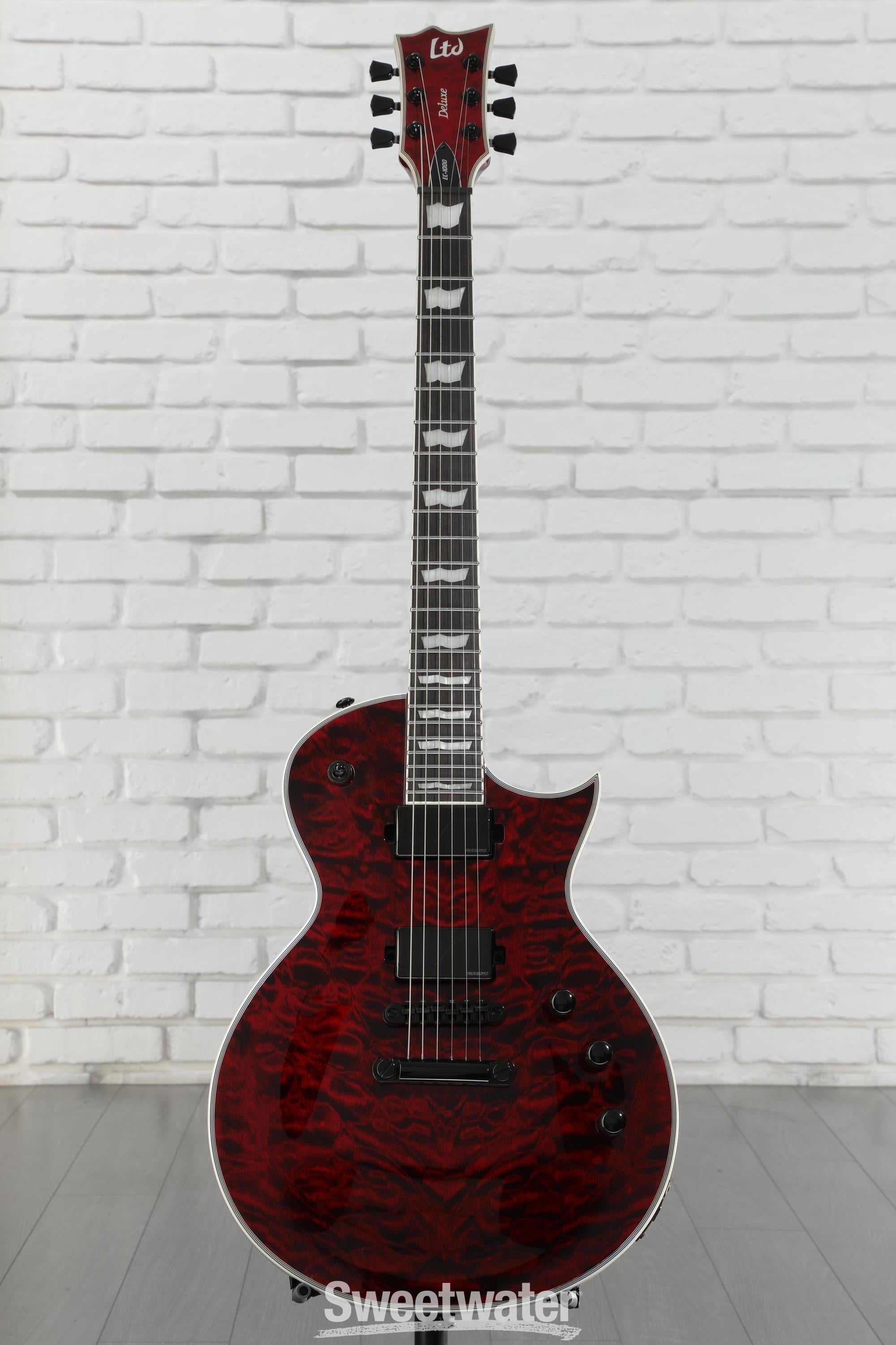 ギター SKIN BOOSTER   BEC-1000 ESP LTD EC-1000QM Electric Guitar - See Thru Black Cherry