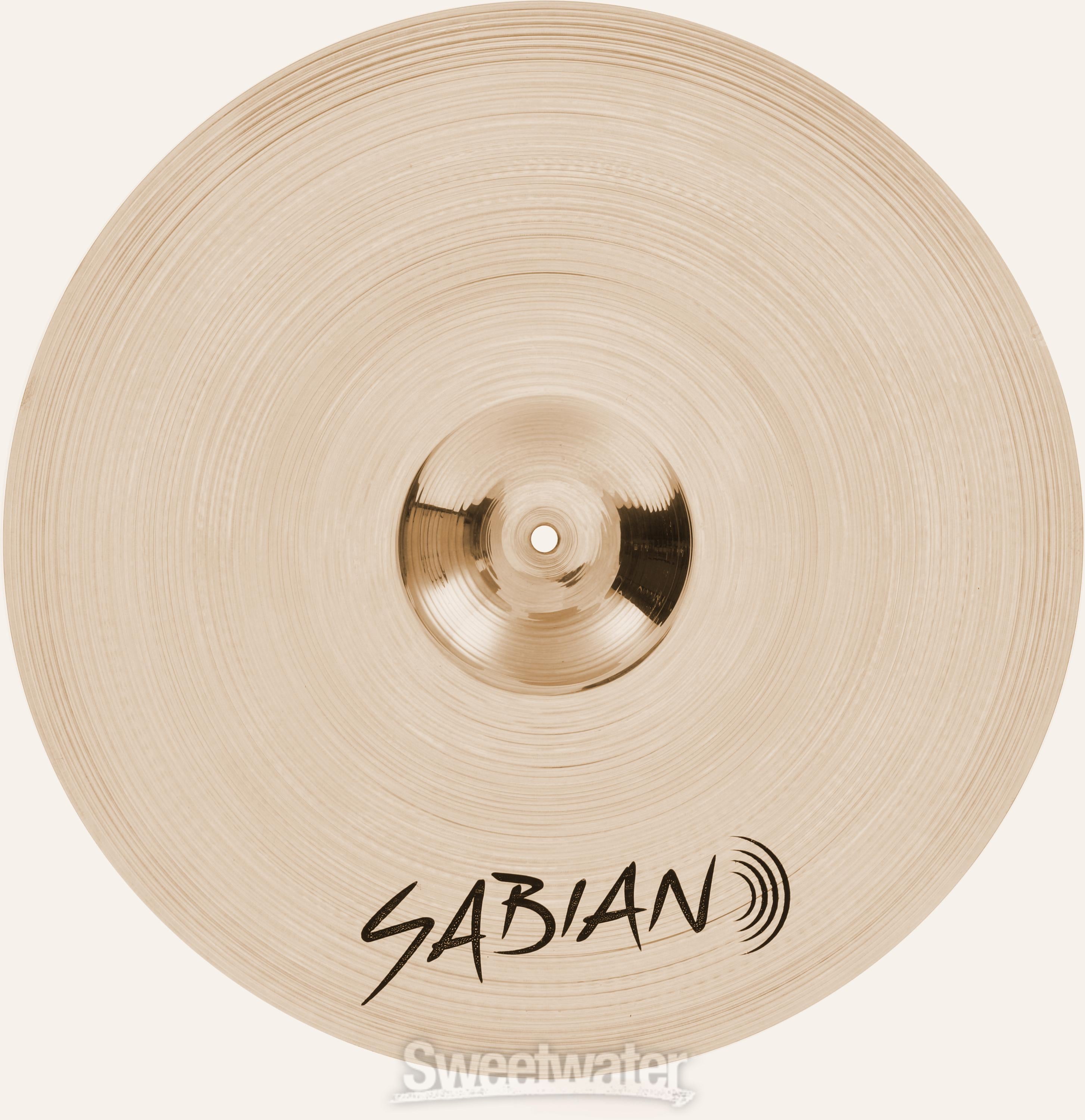 Sabian 20 inch AA Rock Ride Cymbal - Brilliant Finish | Sweetwater