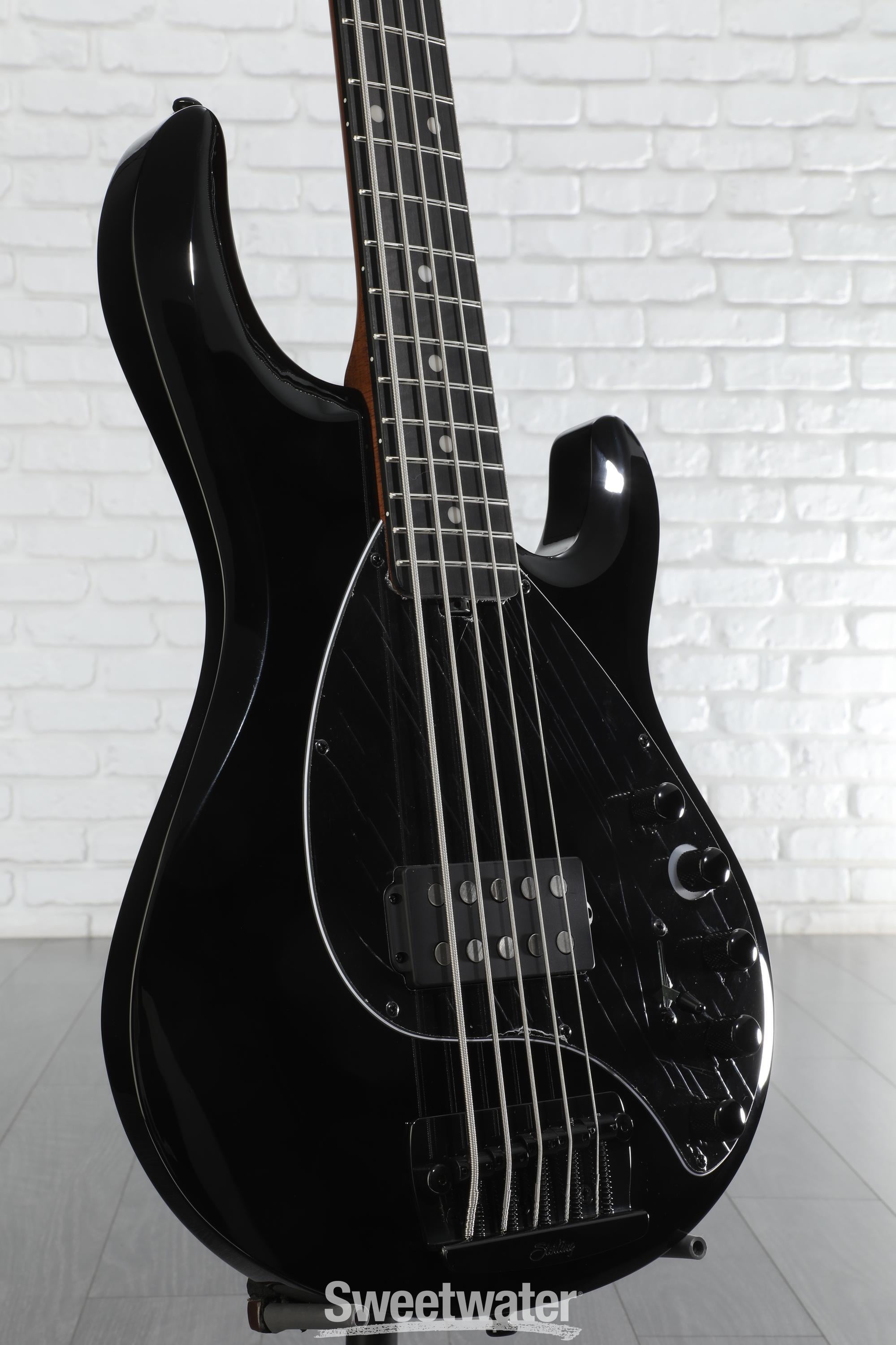 Sterling By Music Man DarkRay 5 5-string Electric Bass Guitar - Black