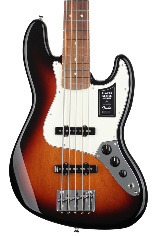 Fender Player Jazz Bass V - 3-Tone Sunburst with Pau Ferro