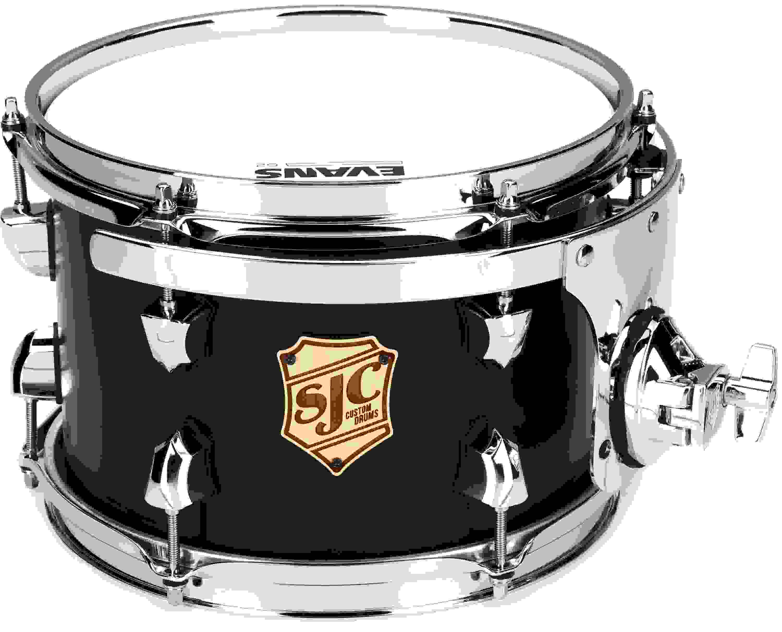 SJC Custom Drums Tour Series Rack Tom - 7 x 10 inch - Matte Black