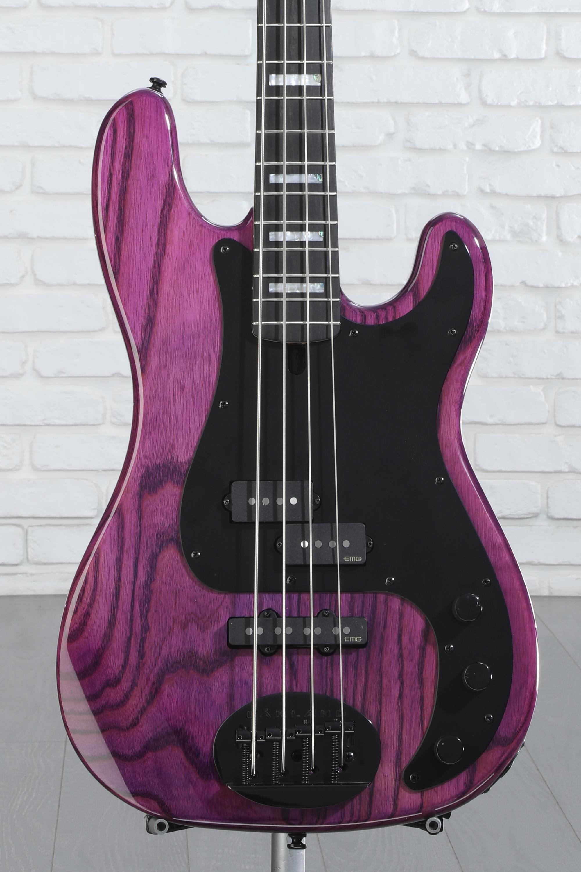 Lakland Skyline 44-64 GZ Bass Guitar - Translucent Purple | Sweetwater