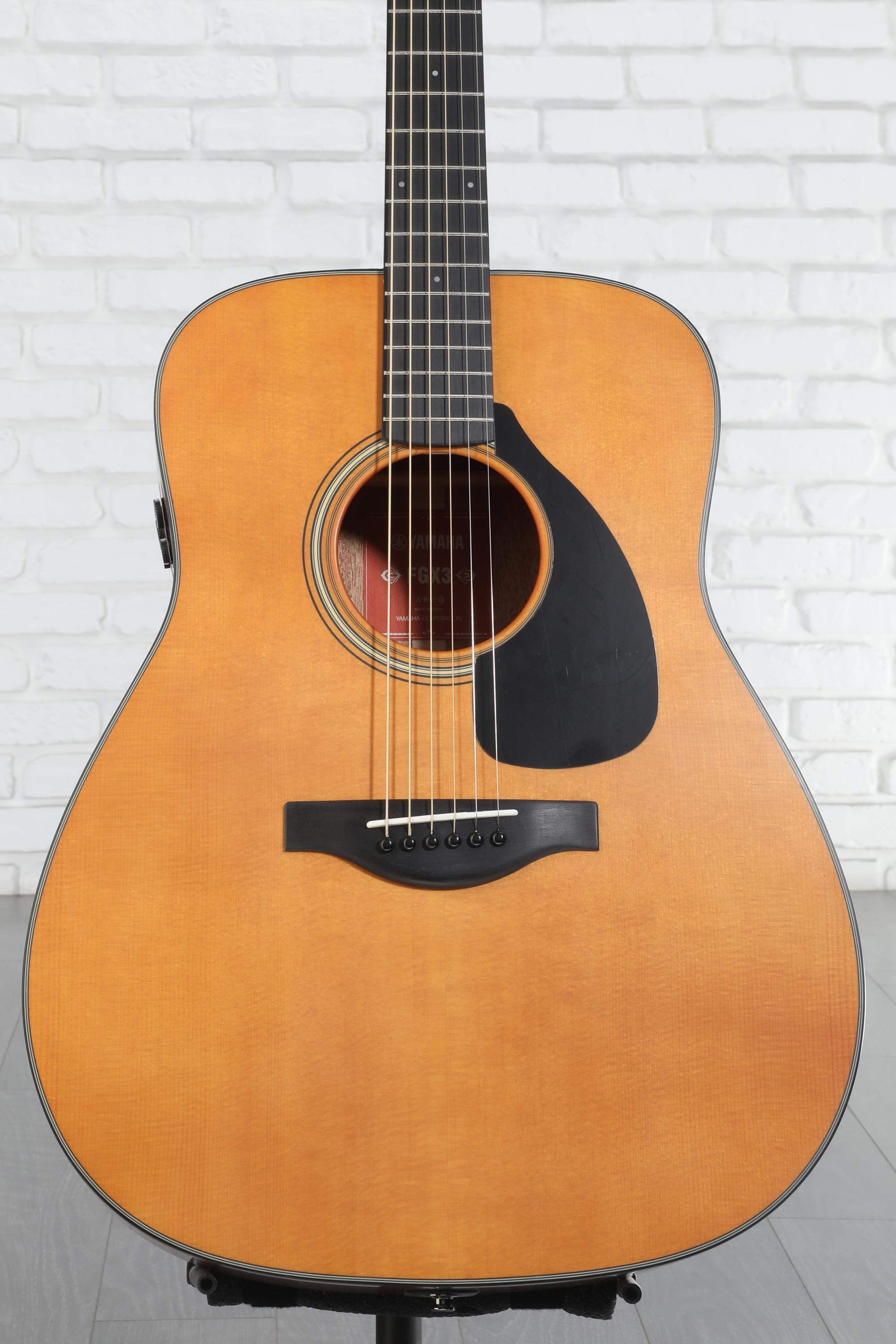 ギター YAMAHA FGX3 Yamaha FGX3 Red Label Dreadnought Acoustic-Electric Guitar Natural
