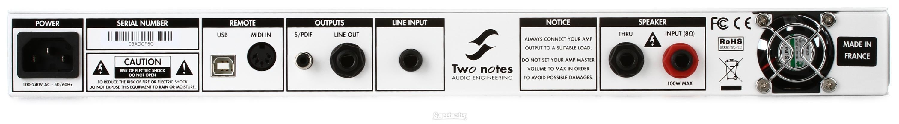 Two Notes Torpedo Live Digital Loadbox and Speaker Simulator
