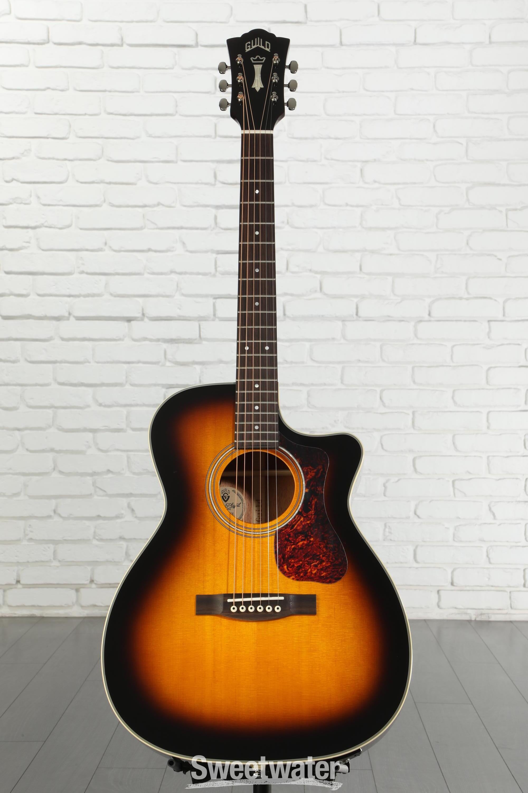 Guild OM-140CE Orchestra Acoustic-Electric Guitar - Antique Burst