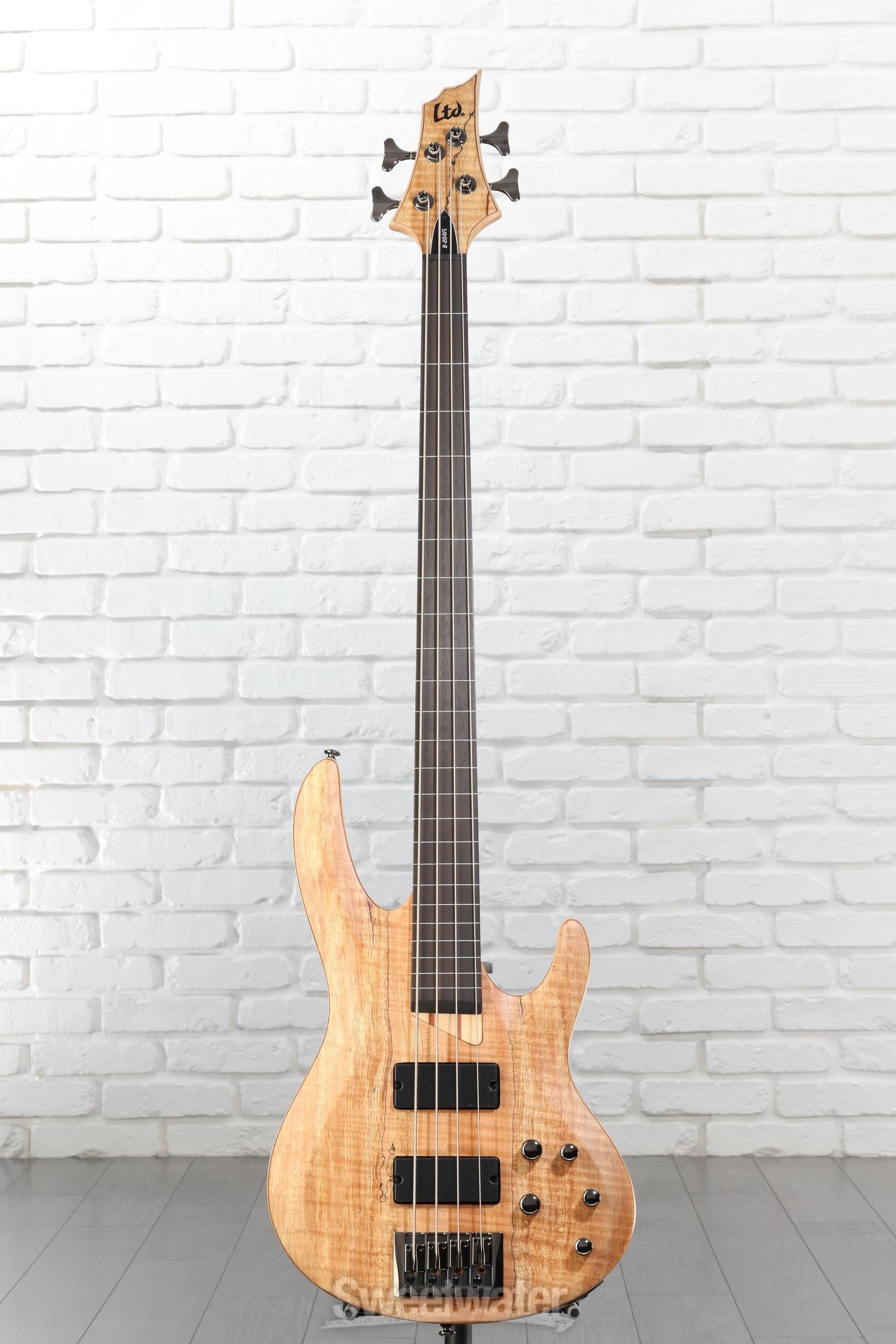 ESP LTD B-204SM Fretless Bass Guitar - Natural Satin | Sweetwater
