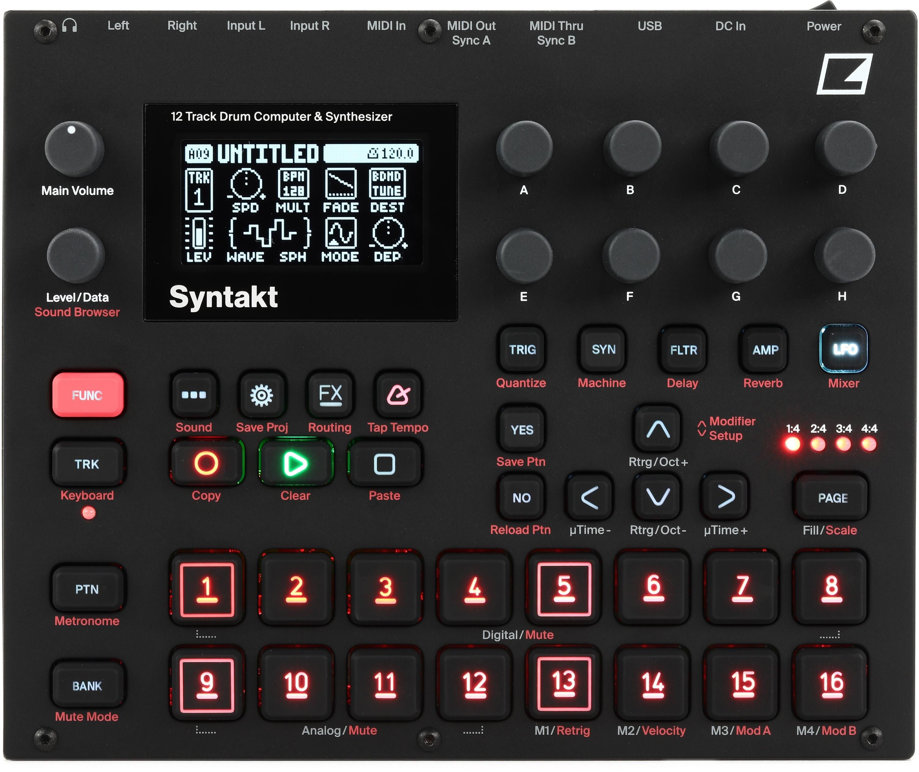 Elektron Syntakt 12-voice Drum Computer and Synthesizer