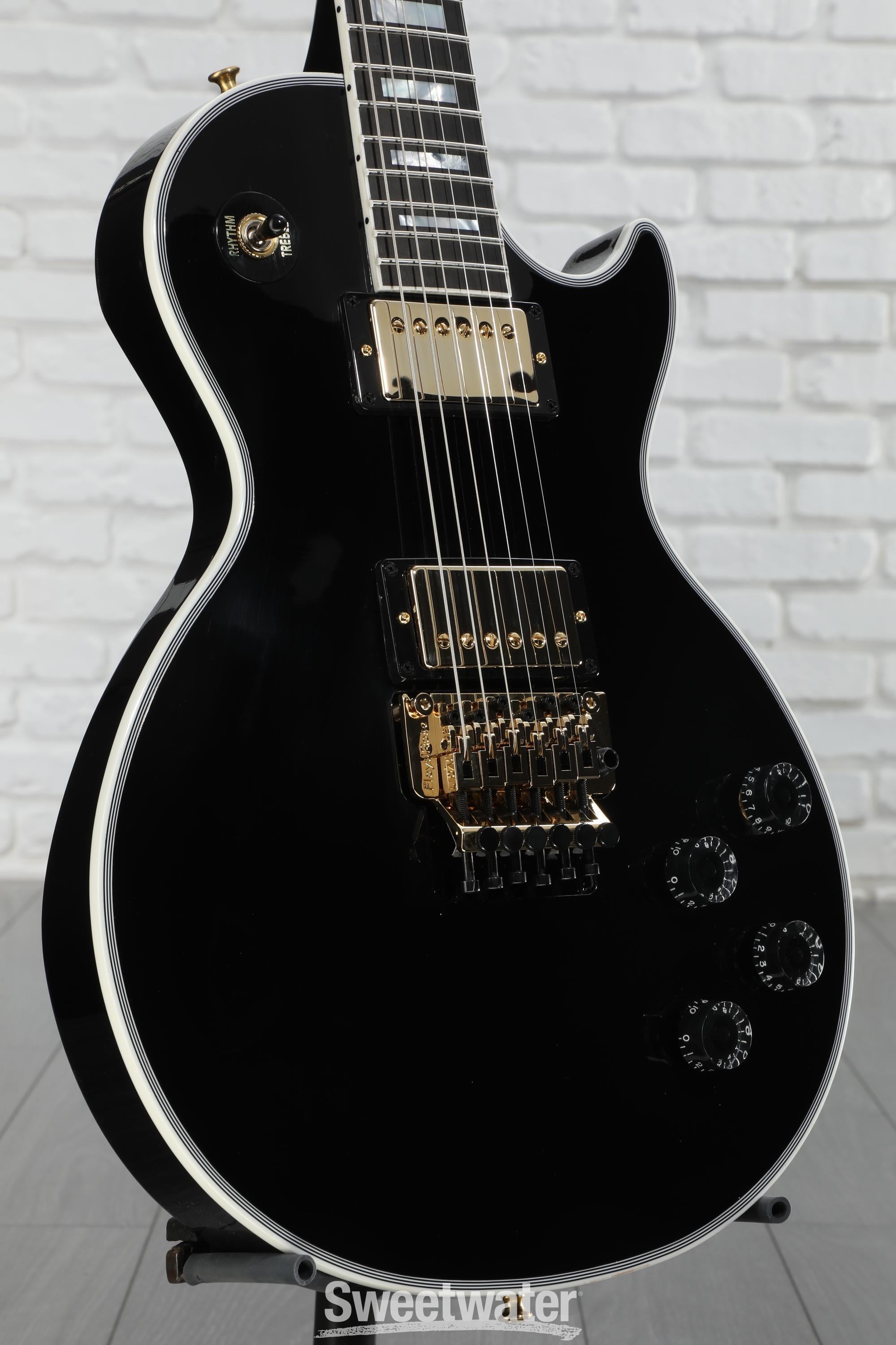 Gibson Custom Les Paul Axcess Custom Floyd Rose Electric Guitar - Ebony