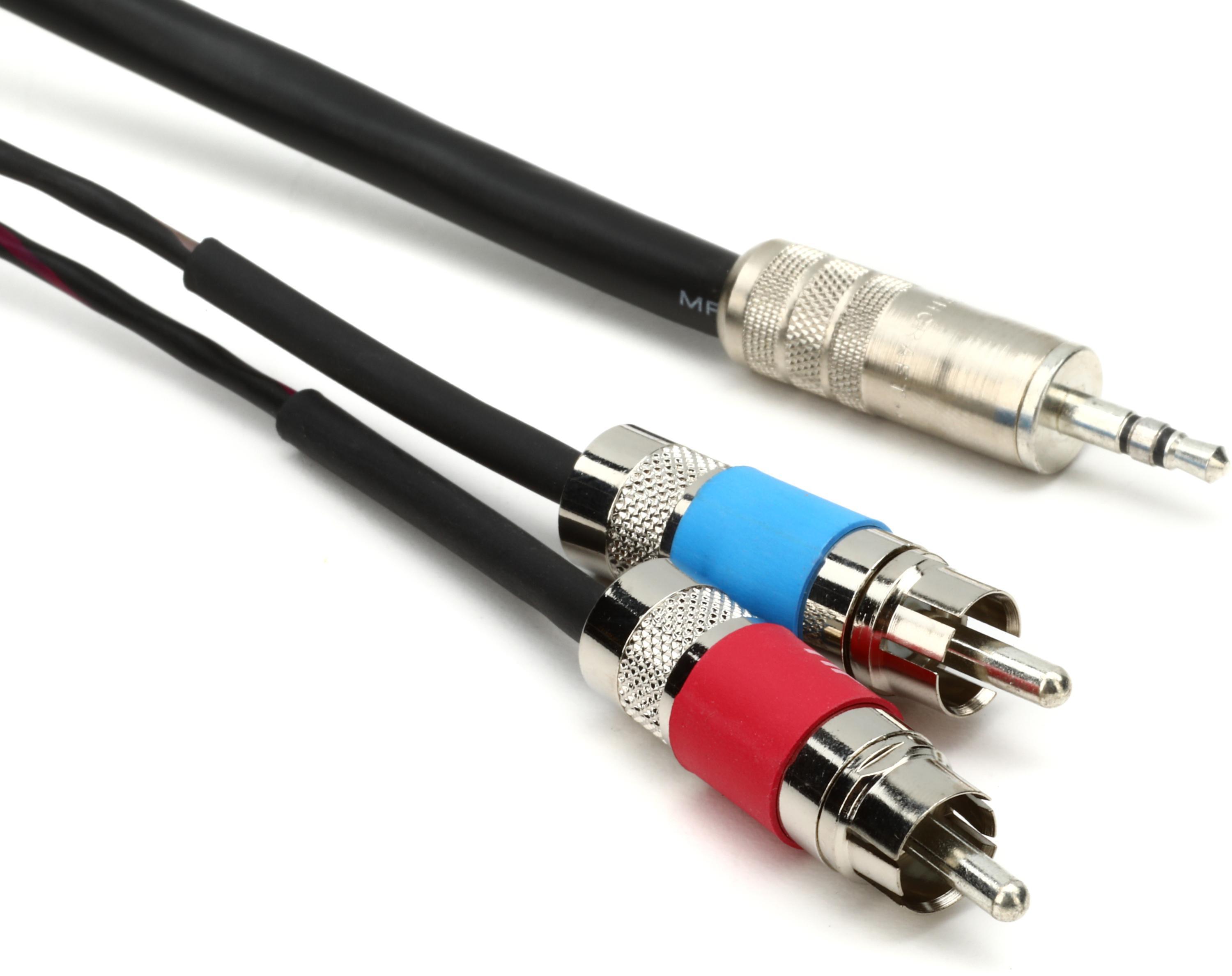 Photo of Pro Co IPMB2R-5 3.5mm TRS Male to Dual RCA Male Cable - 5 foot