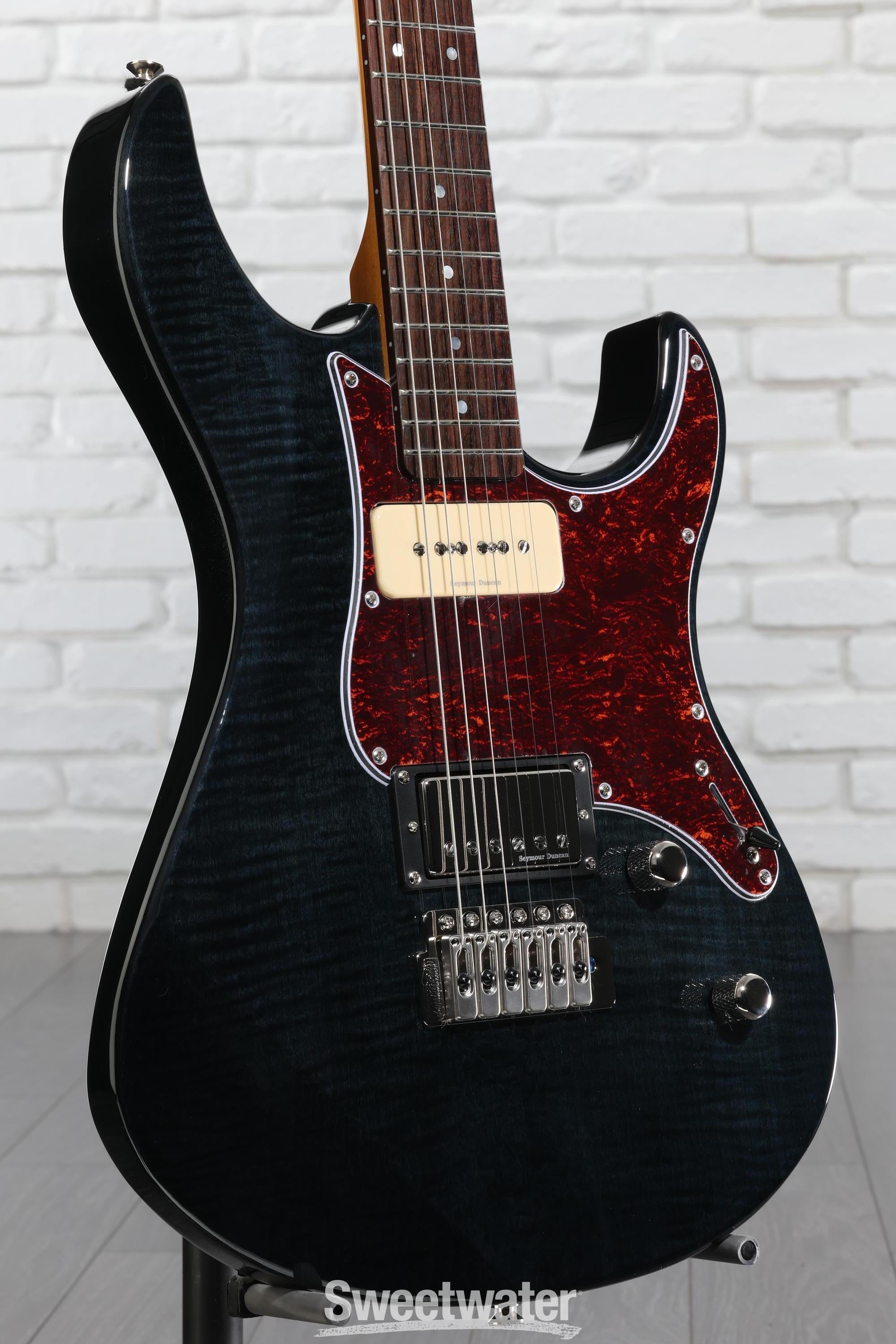 Yamaha PAC611VFM Pacifica Electric Guitar - Trans Black