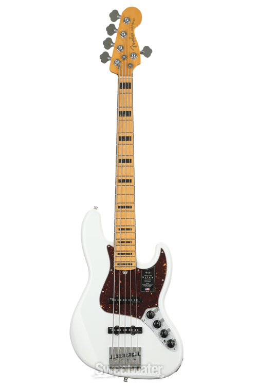 Fender American Ultra Jazz Bass V - Arctic Pearl with Maple 