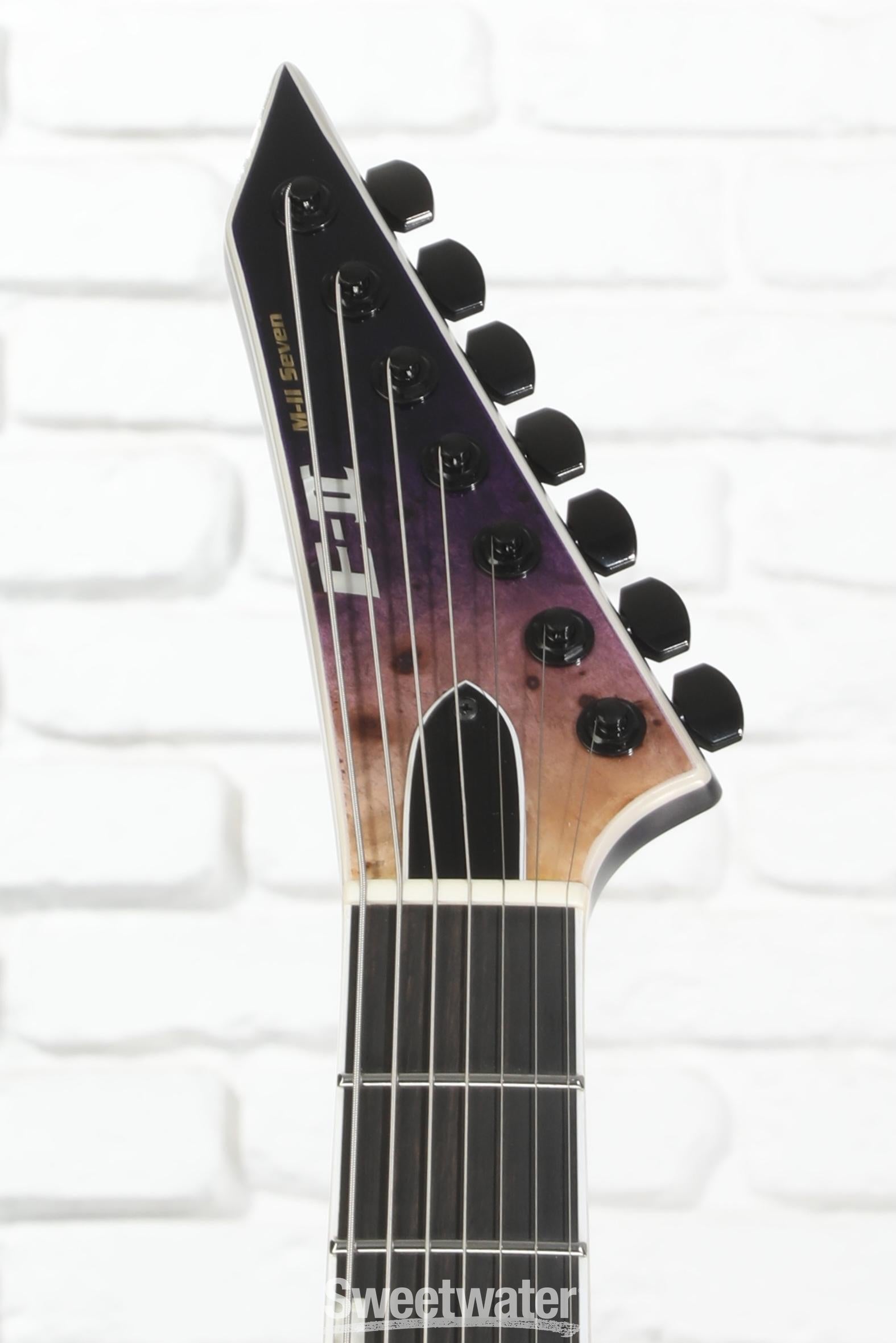 ESP E-II M-II 7 NT Electric Guitar - Purple Natural Fade | Sweetwater