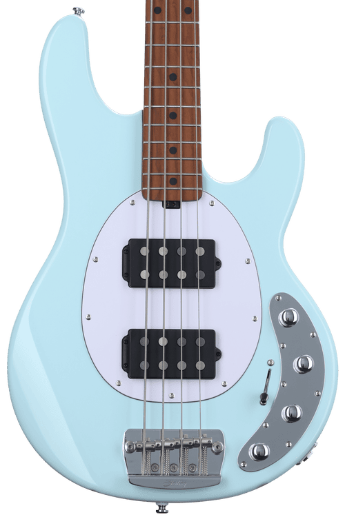Sterling By Music Man StingRay RAY34HH Bass Guitar Daphne Blue with Bag