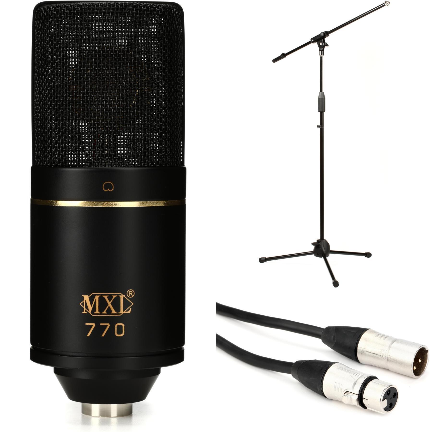 MXL 770 Large-diaphragm Condenser Microphone with Stand and Cable