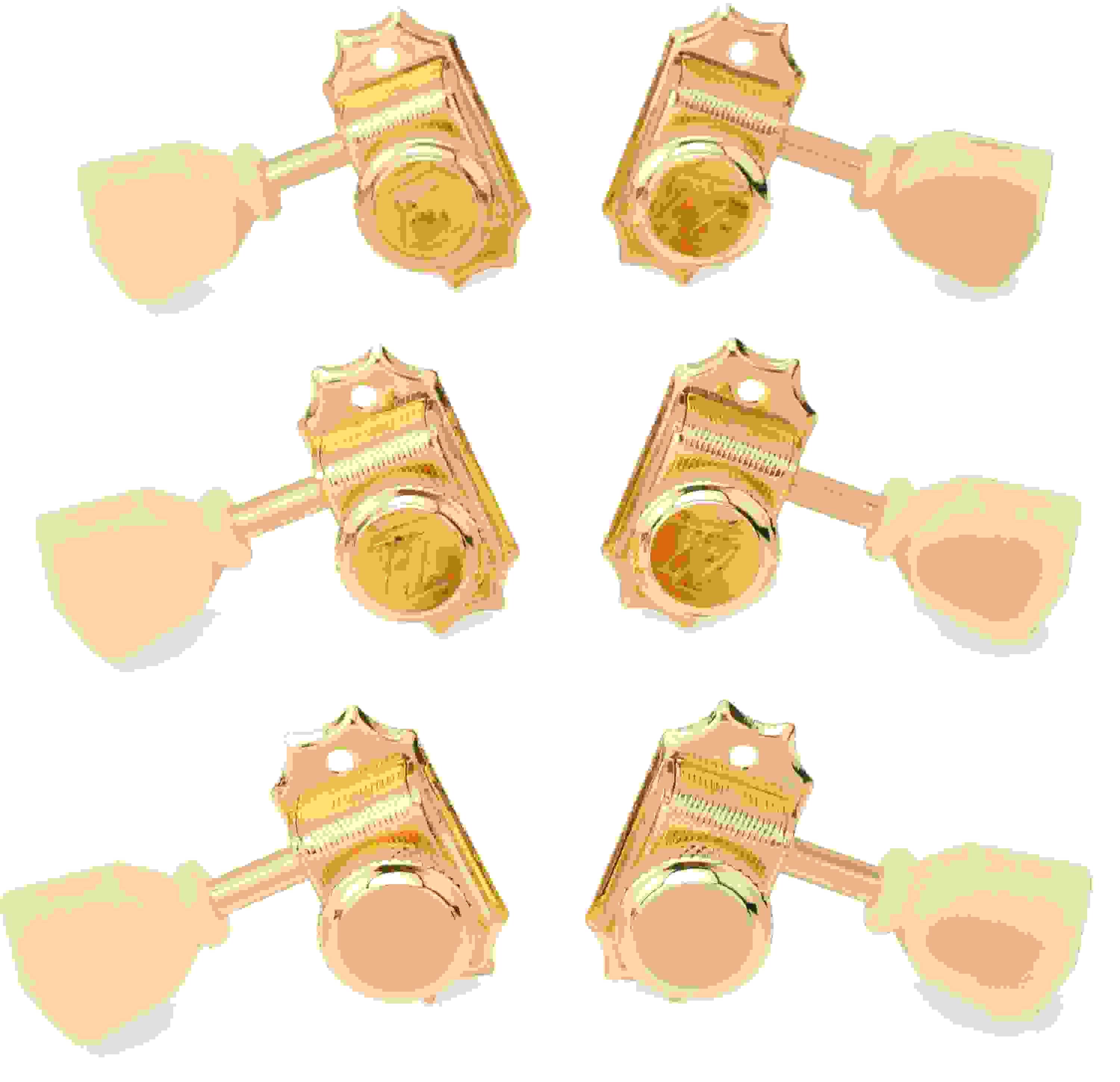 Allparts True Lok Vintage Style Locking Tuners - 3+3, Gold