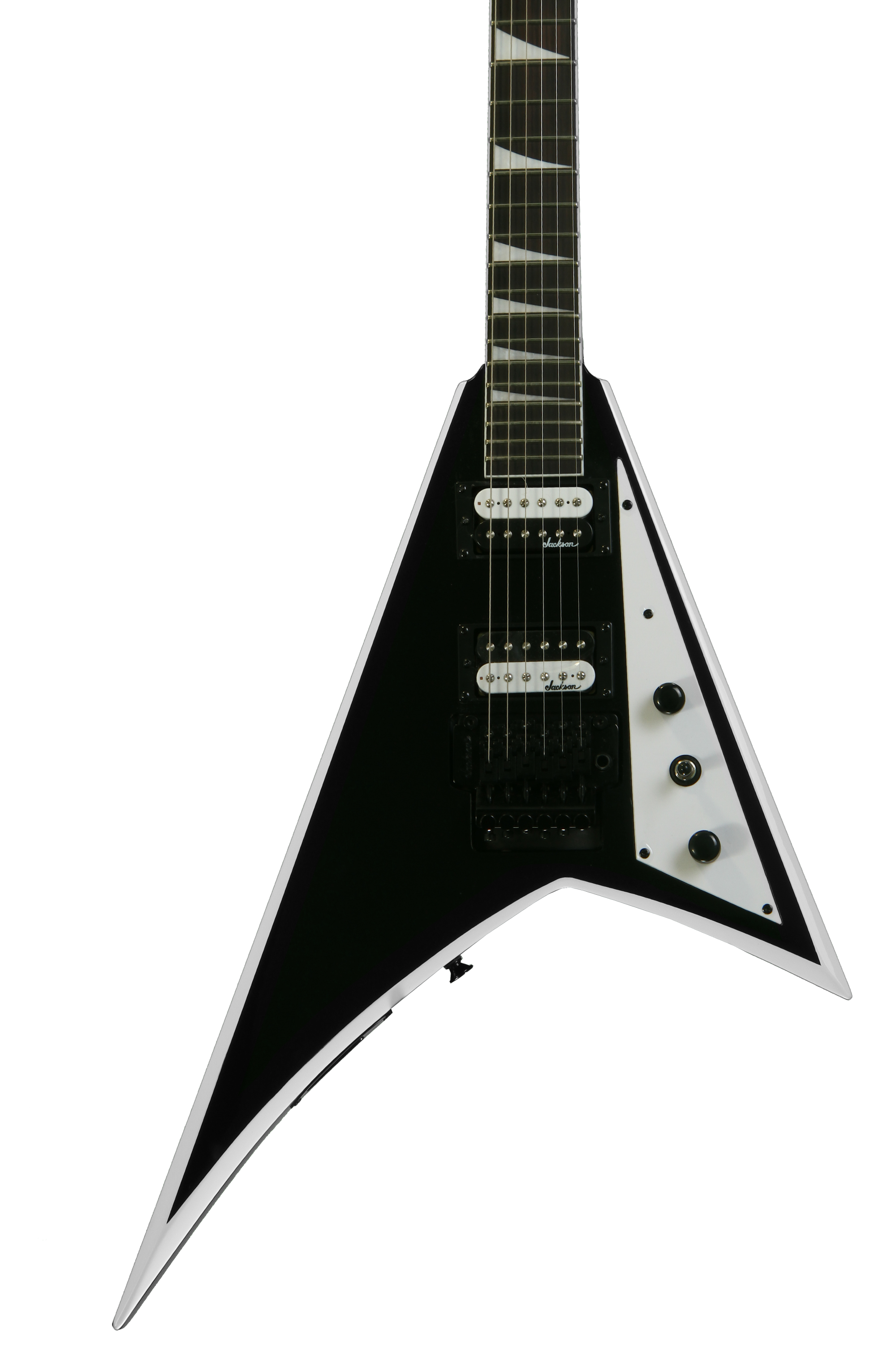 Jackson JS32 Rhoads - Black with White Bevels