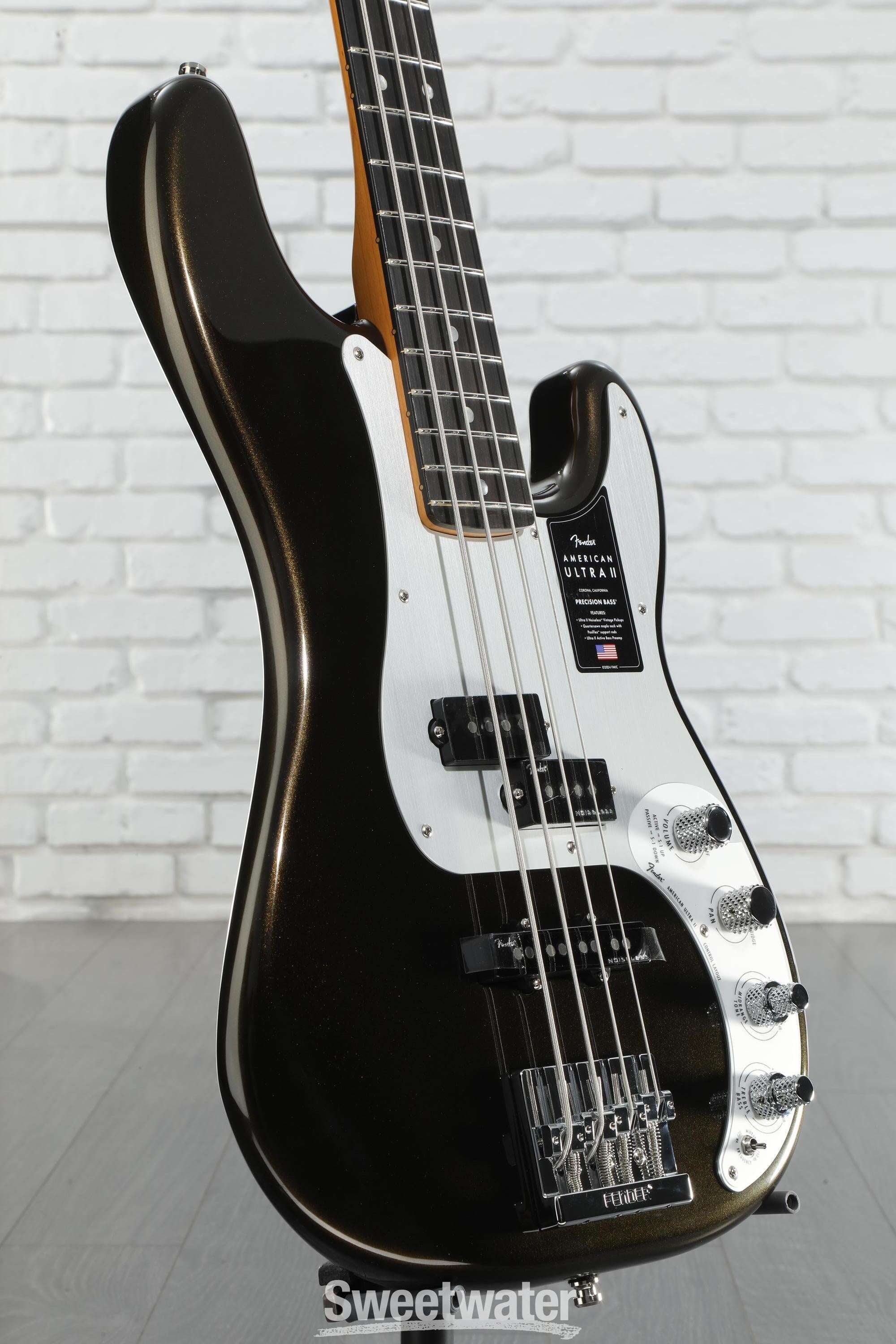 Fender American Ultra II Precision Bass - Texas Tea, Ebony