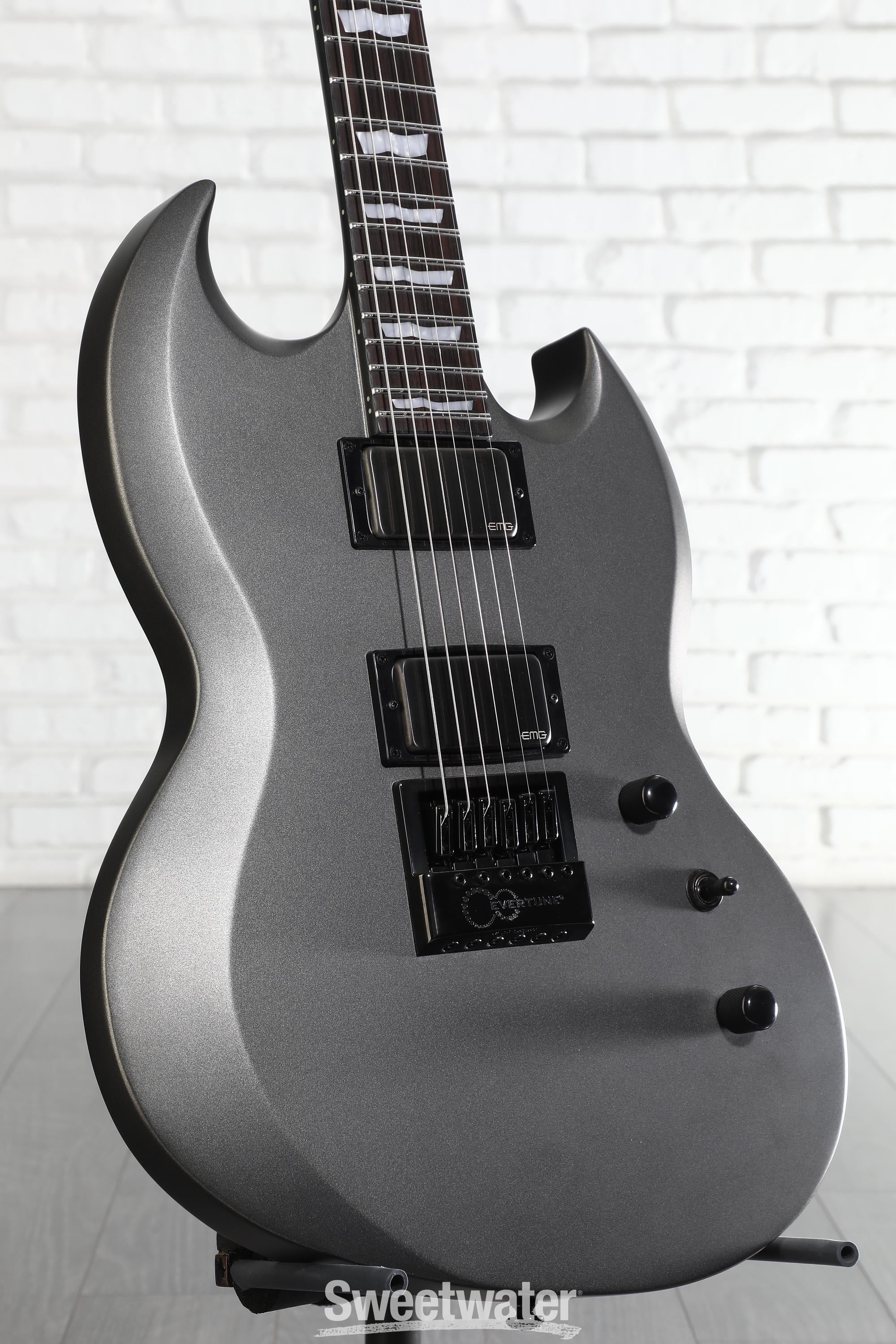 Photo of ESP LTD Viper-1000 EverTune Electric Guitar - Charcoal Metallic Satin