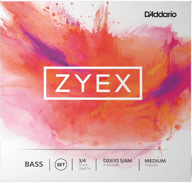 D'Addario DZ610 Zyex Double Bass String Set 3/4 Size (10pack