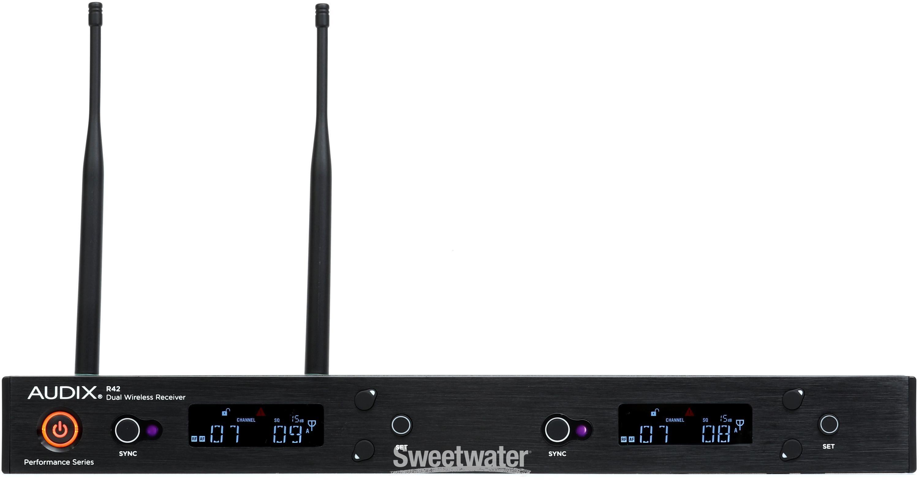 Audix AP42 OM2 Dual Handheld Wireless Microphone System- A Band