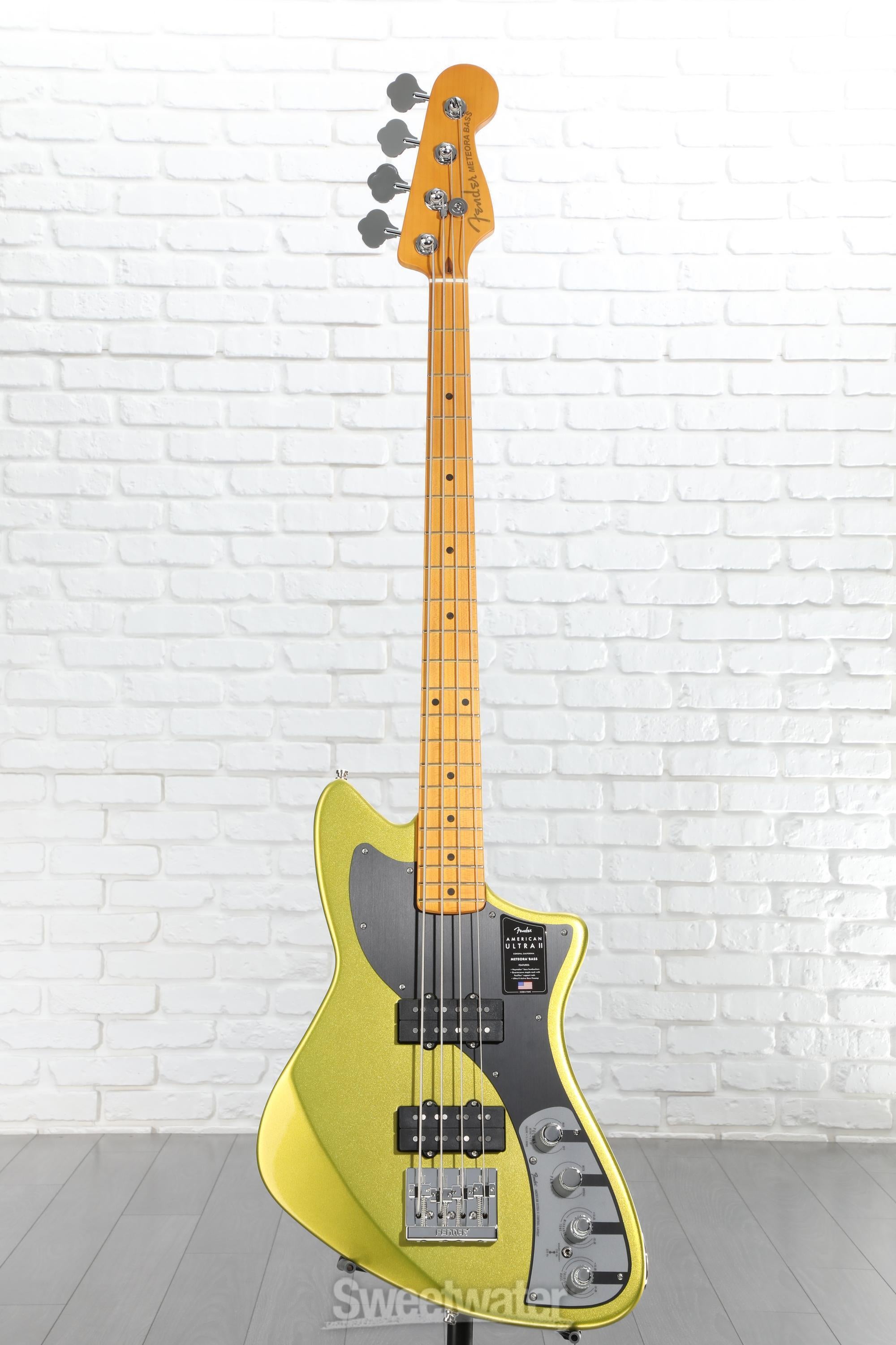 Fender American Ultra II Meteora Bass - Solar Flare, Maple
