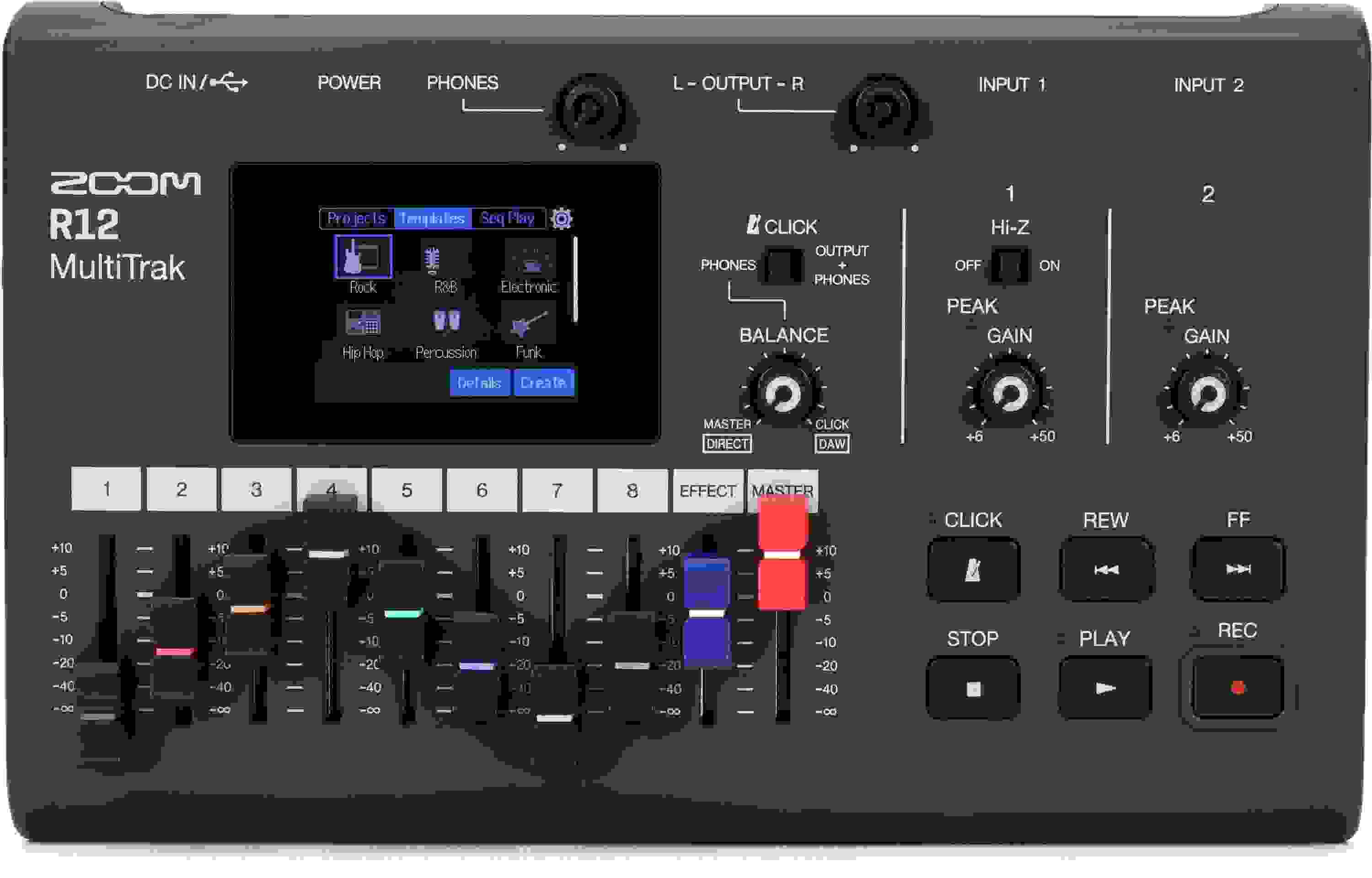 Zoom R12 MultiTrak Recorder with Touchscreen | Sweetwater