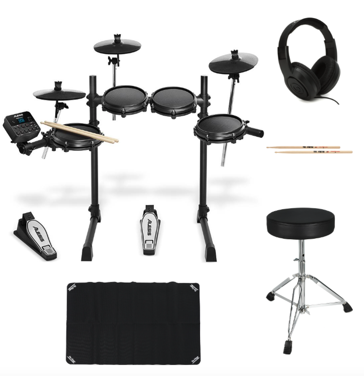 Alesis Turbo Mesh Electronic Drum Set Essentials/Mat/Headphones