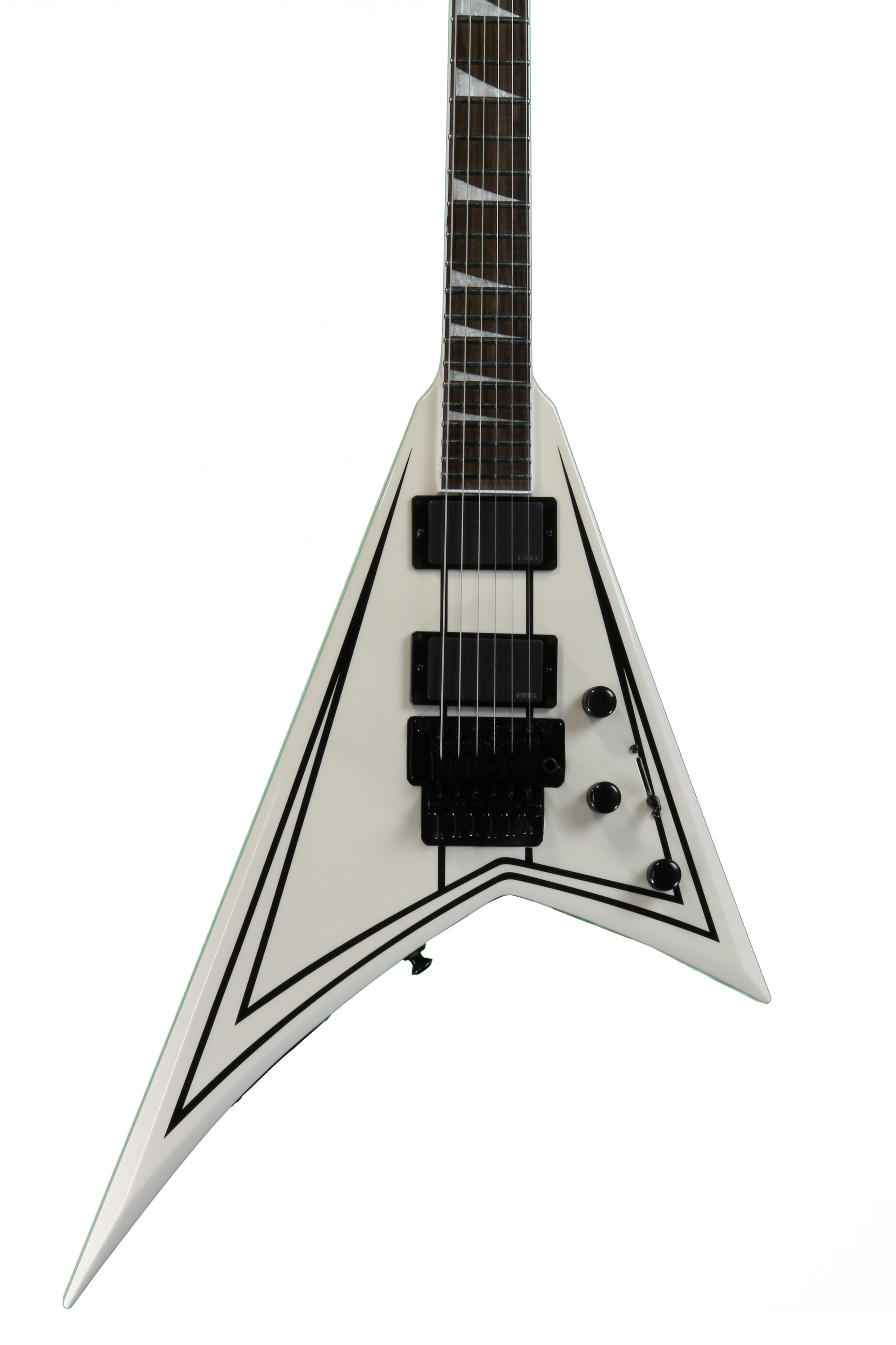 Jackson RRXMG X Series Rhoads - Snow White with Black Pinstripe