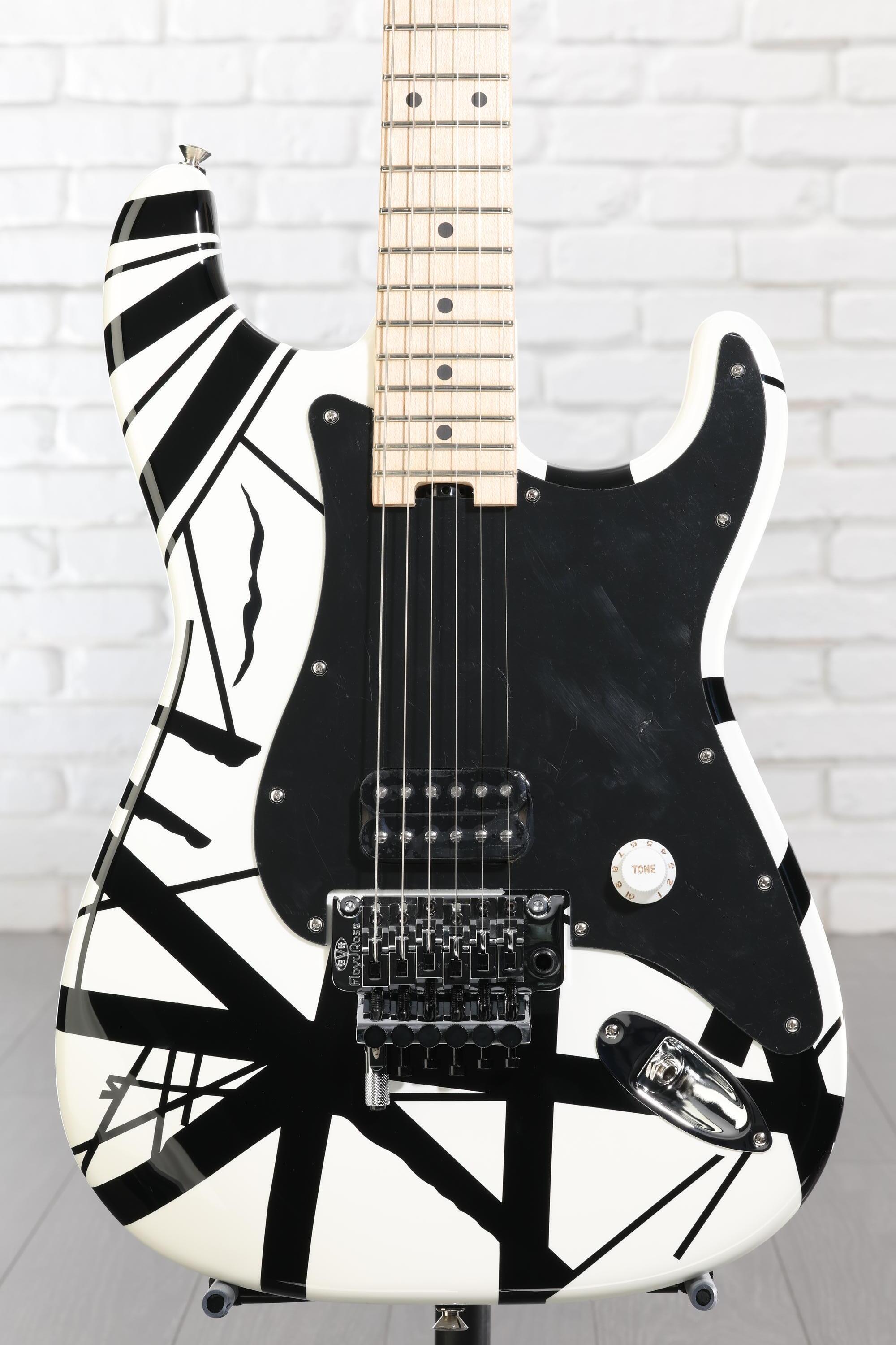 EVH Striped Series - White w/ Black Stripes | Sweetwater