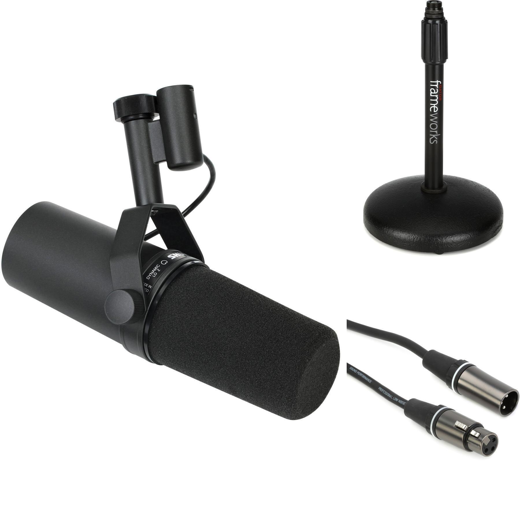 Shure SM7B Cardioid Dynamic Microphone with Desk Stand Kit 