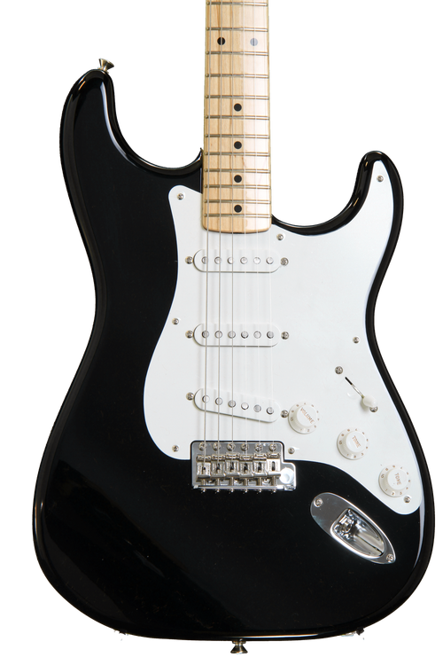 ギター Fender American Vintage 1956 Stratcaster Fender American Vintage '56 Stratocaster - Black with Maple