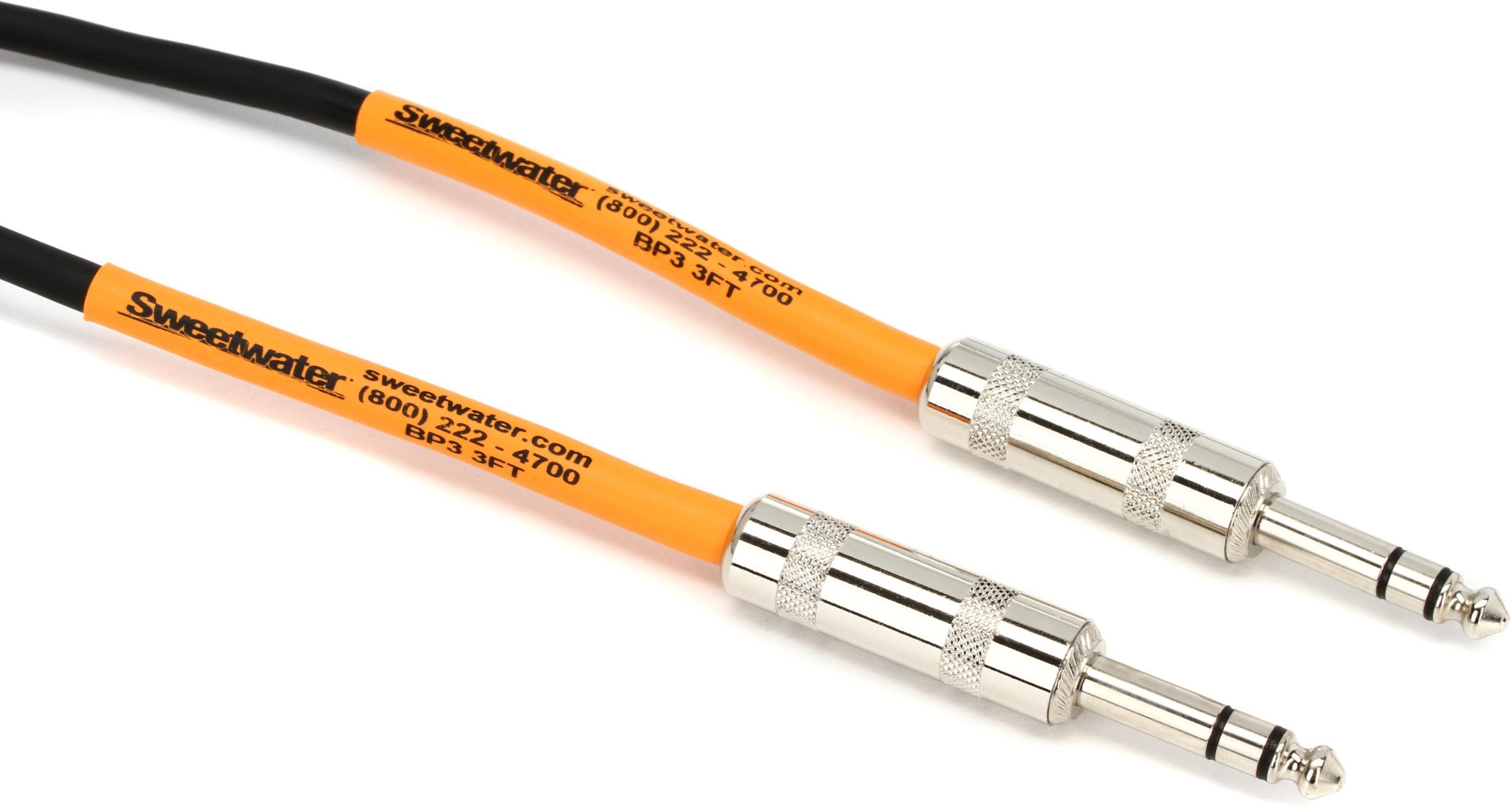 Bundled Item: Pro Co BP-3 Excellines Balanced Patch Cable - 1/4-inch TRS Male to 1/4-inch TRS Male - 3 foot