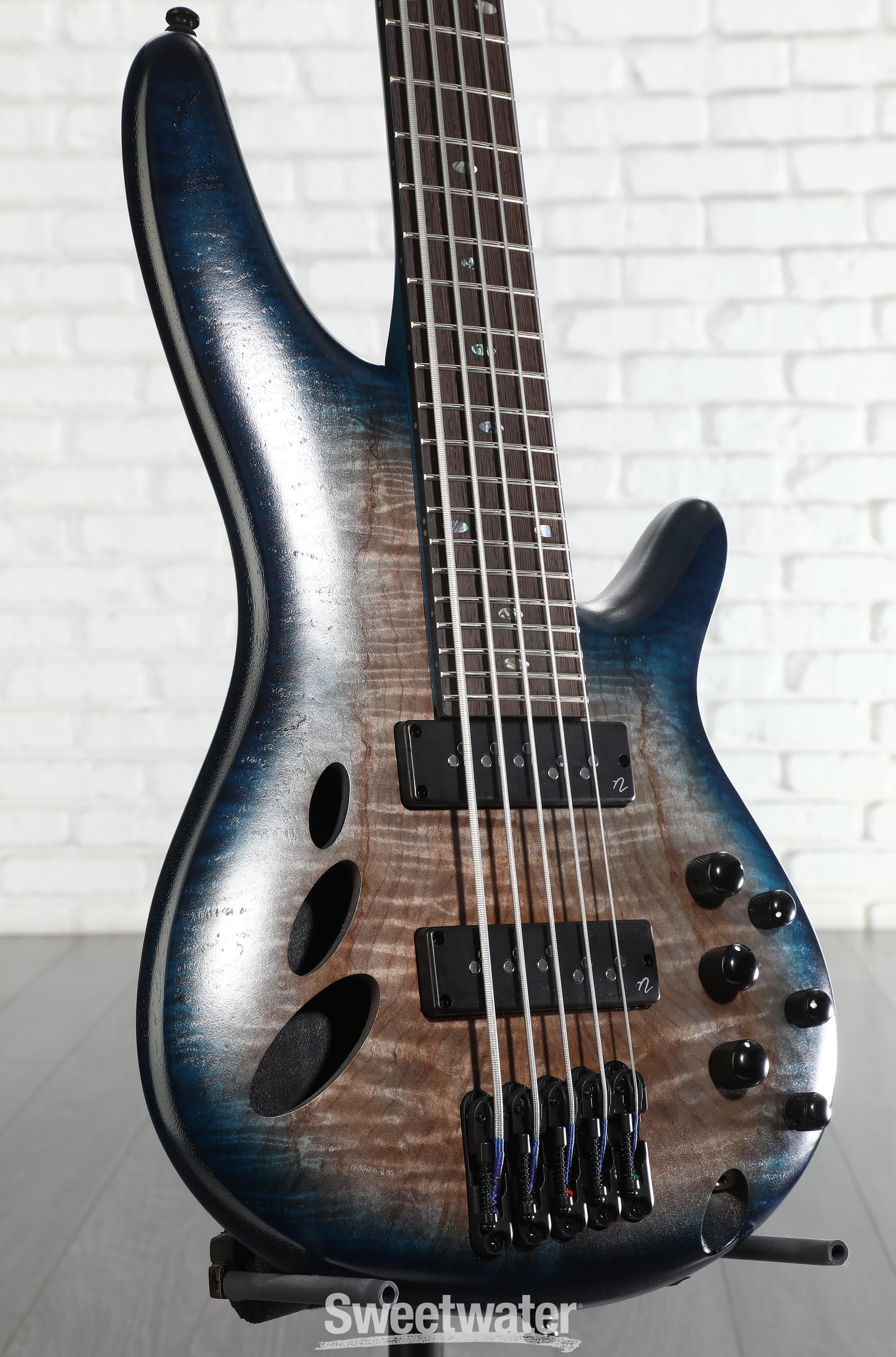 Photo of Ibanez Bass Workshop SRD905 5-string Bass Guitar - Cosmic Blue Starburst Low Gloss