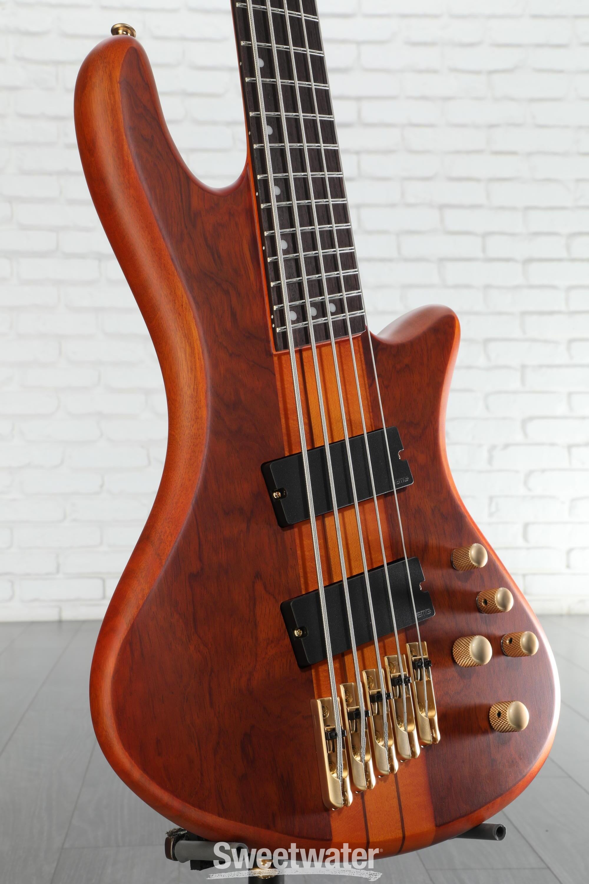 Schecter Stiletto Studio 5 FF Bass Guitar - Honey Satin | Sweetwater