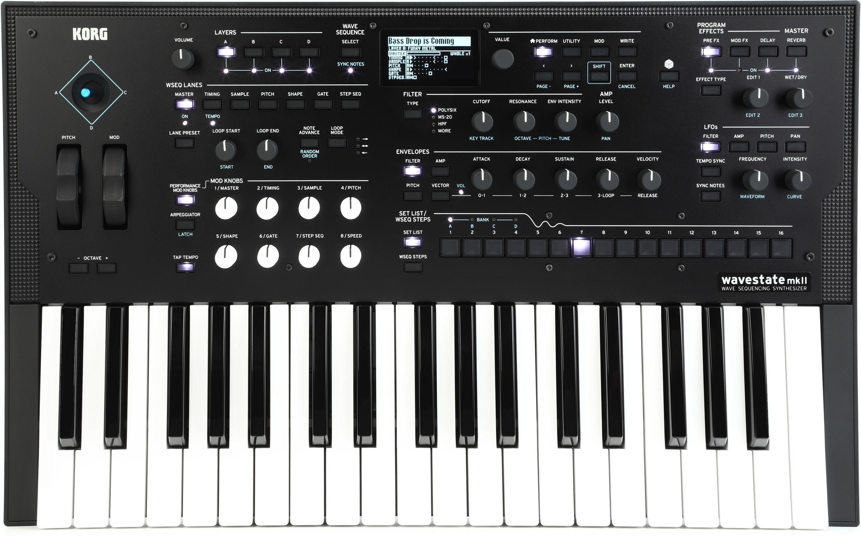 Korg wavestate mk II 37-key Wave Sequencing Synthesizer | Sweetwater