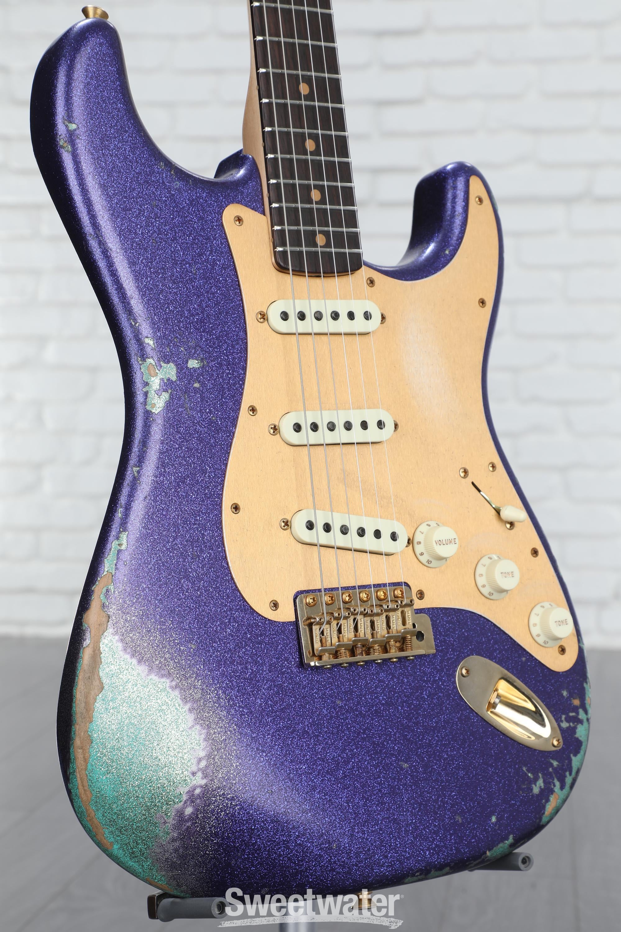 Custom '69 Heavy Relic Stratocaster Electric Guitar - Purple