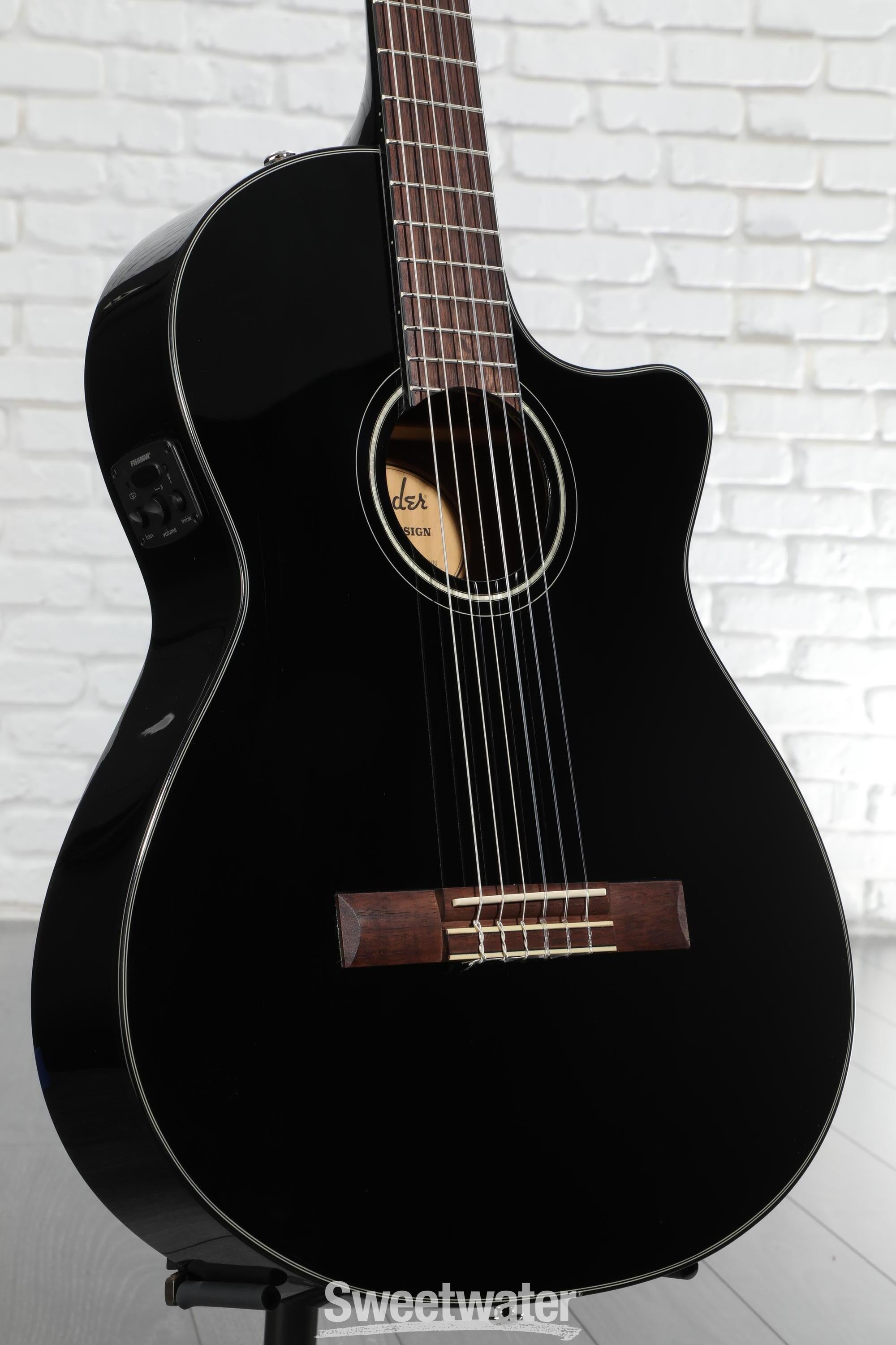 Fender CN-140SCE Nylon-string Acoustic-electric Guitar - Black