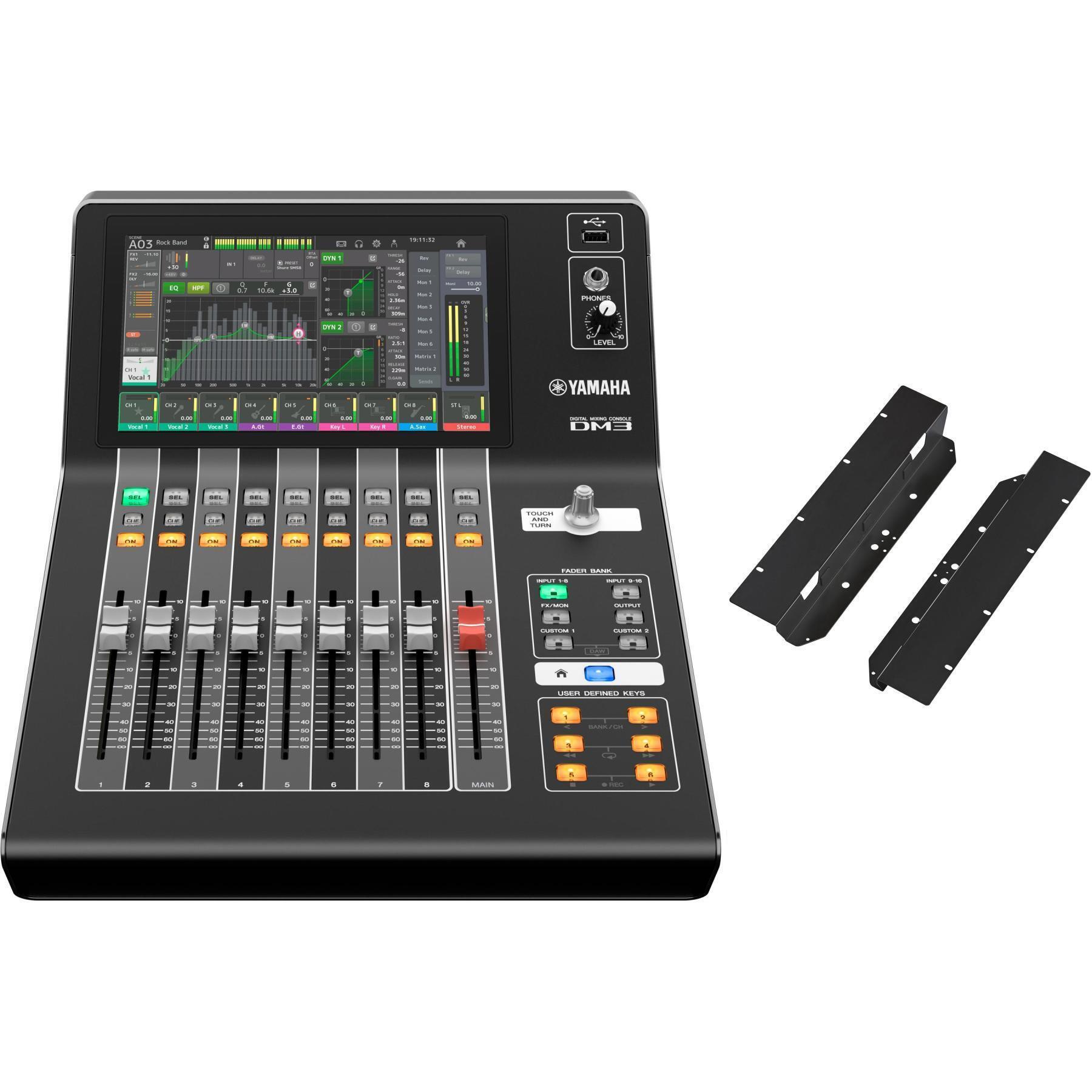 Yamaha DM3-D 22-channel Digital Mixer with Dante and Rackmount Kit |  Sweetwater