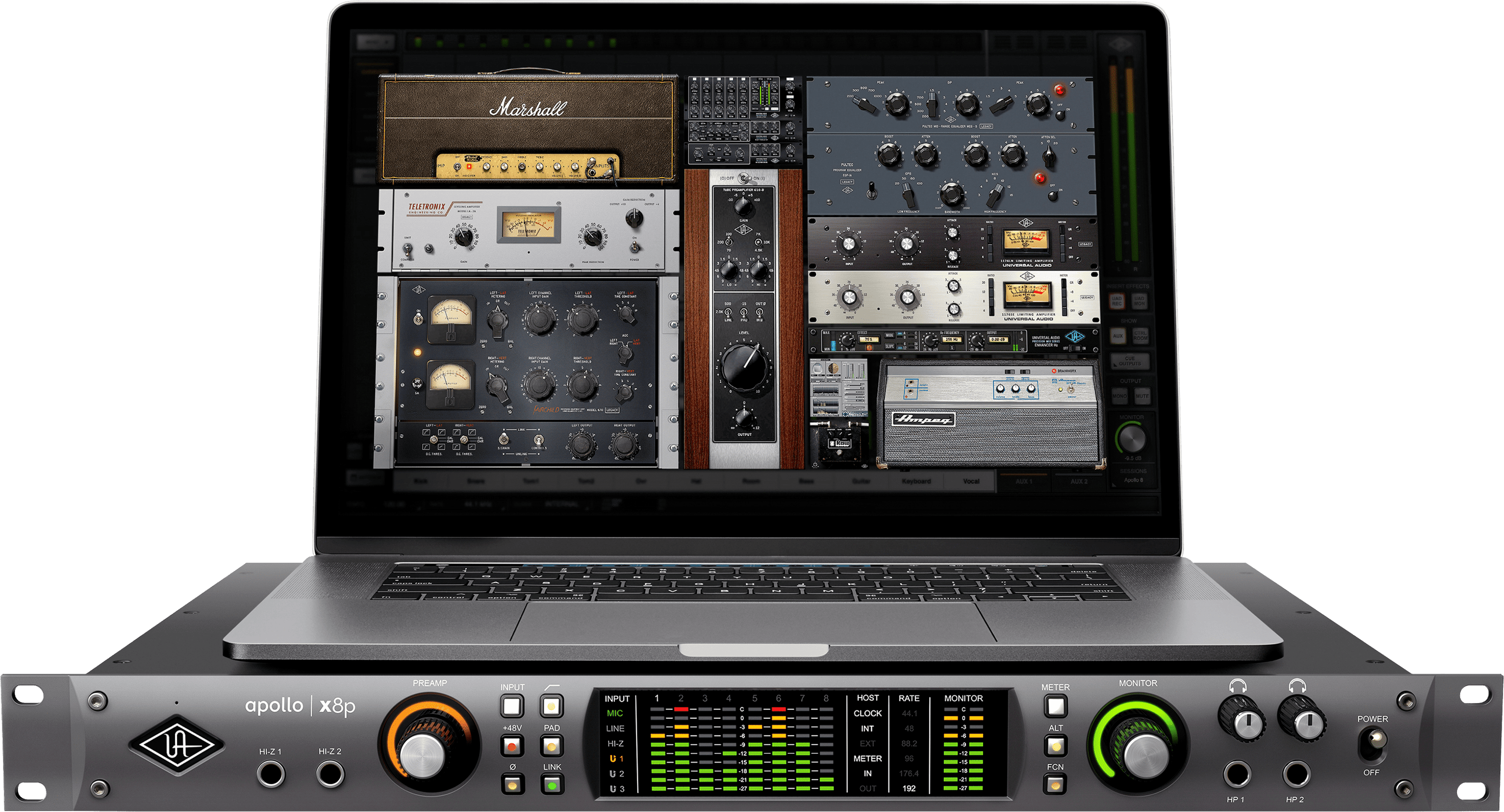 Universal Audio Apollo x8p 16x22 Thunderbolt 3 Audio Interface