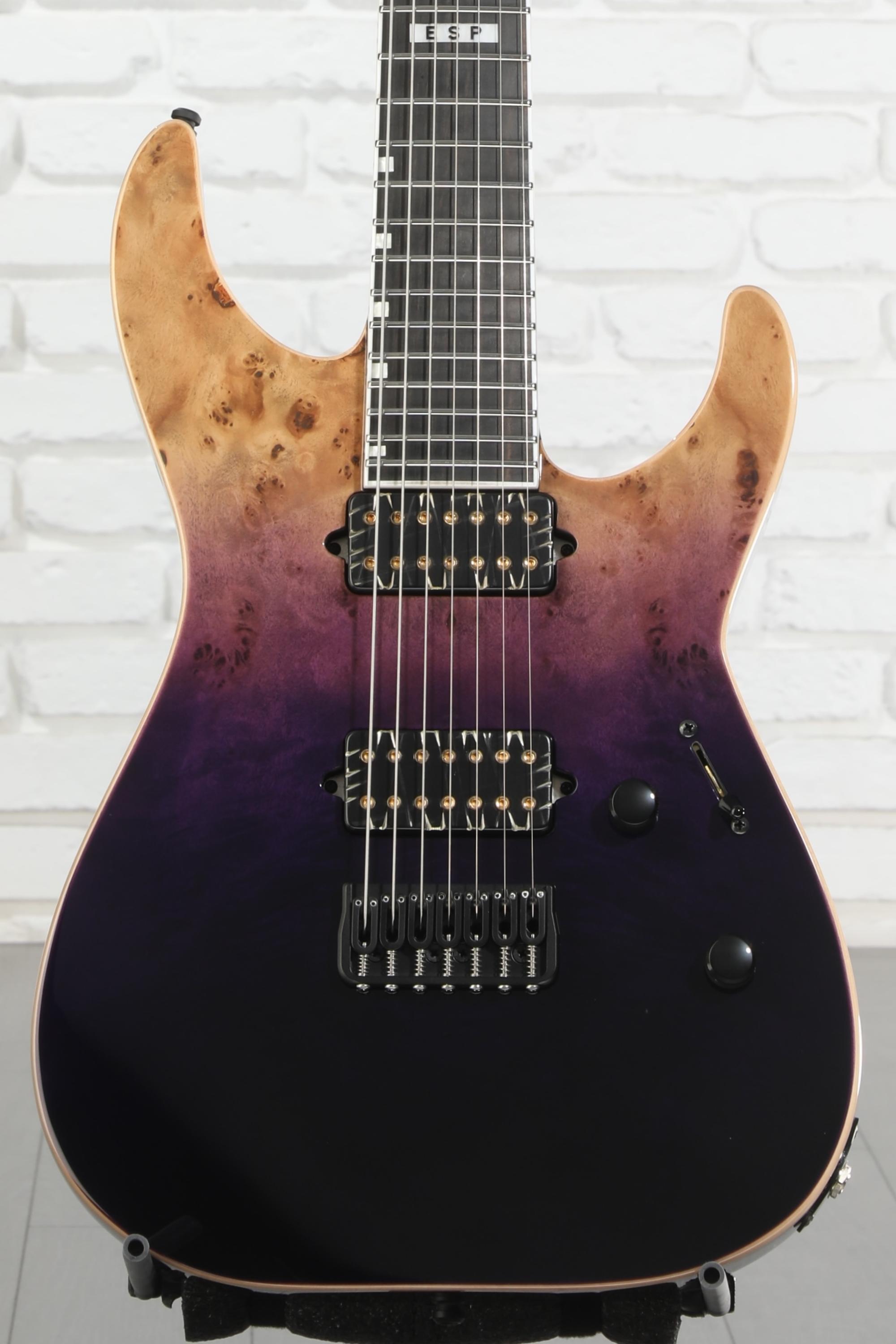 ESP E-II M-II 7 NT Electric Guitar - Purple Natural Fade | Sweetwater