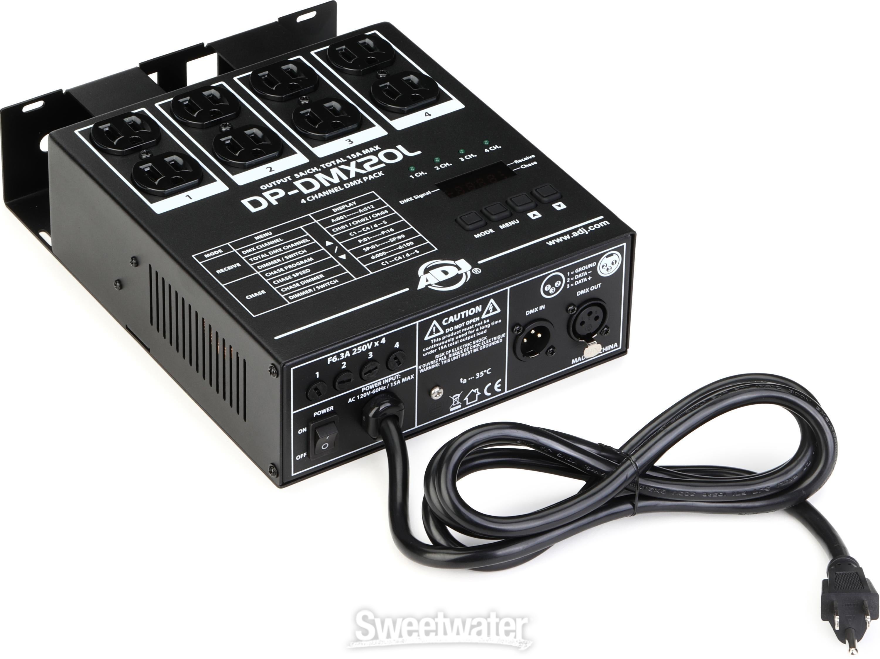 ADJ DP-DMX20L 4-channel DMX Dimmer/Switch Pack | Sweetwater