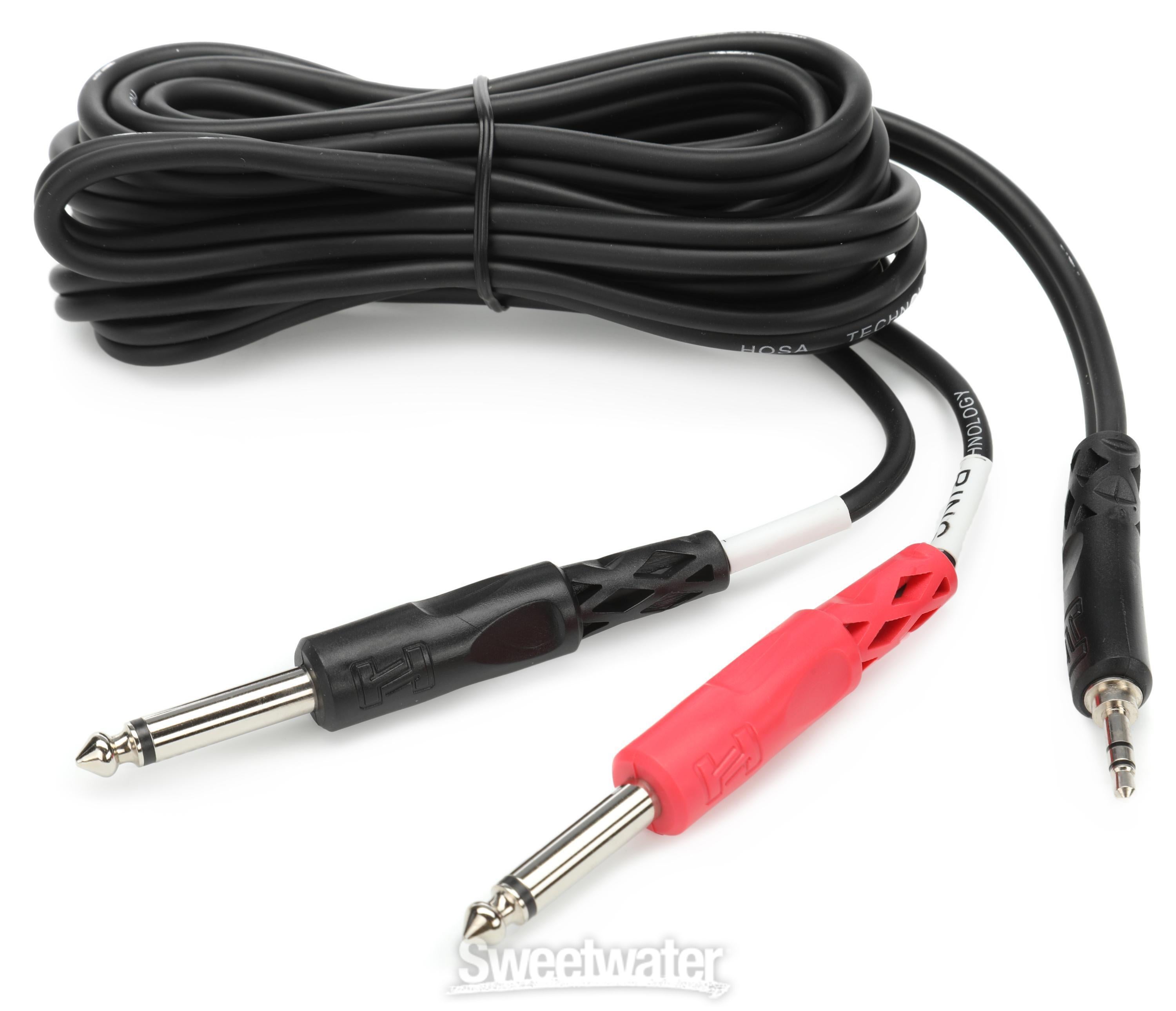 Hosa CMP-159 Stereo Breakout Cable - 3.5mm TRS Male to Left and