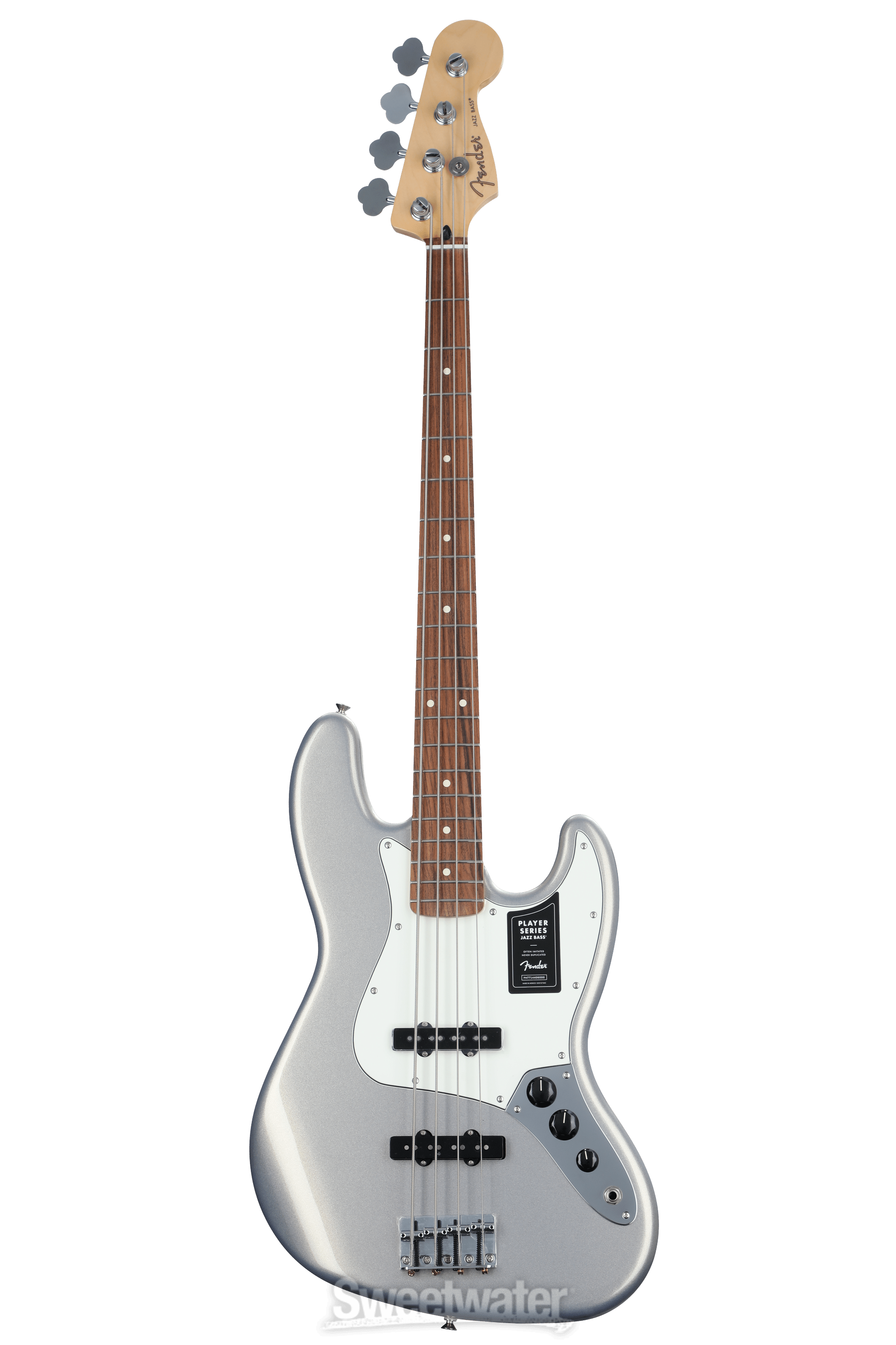 Fender Player Jazz Bass - Silver with Pau Ferro Fingerboard 
