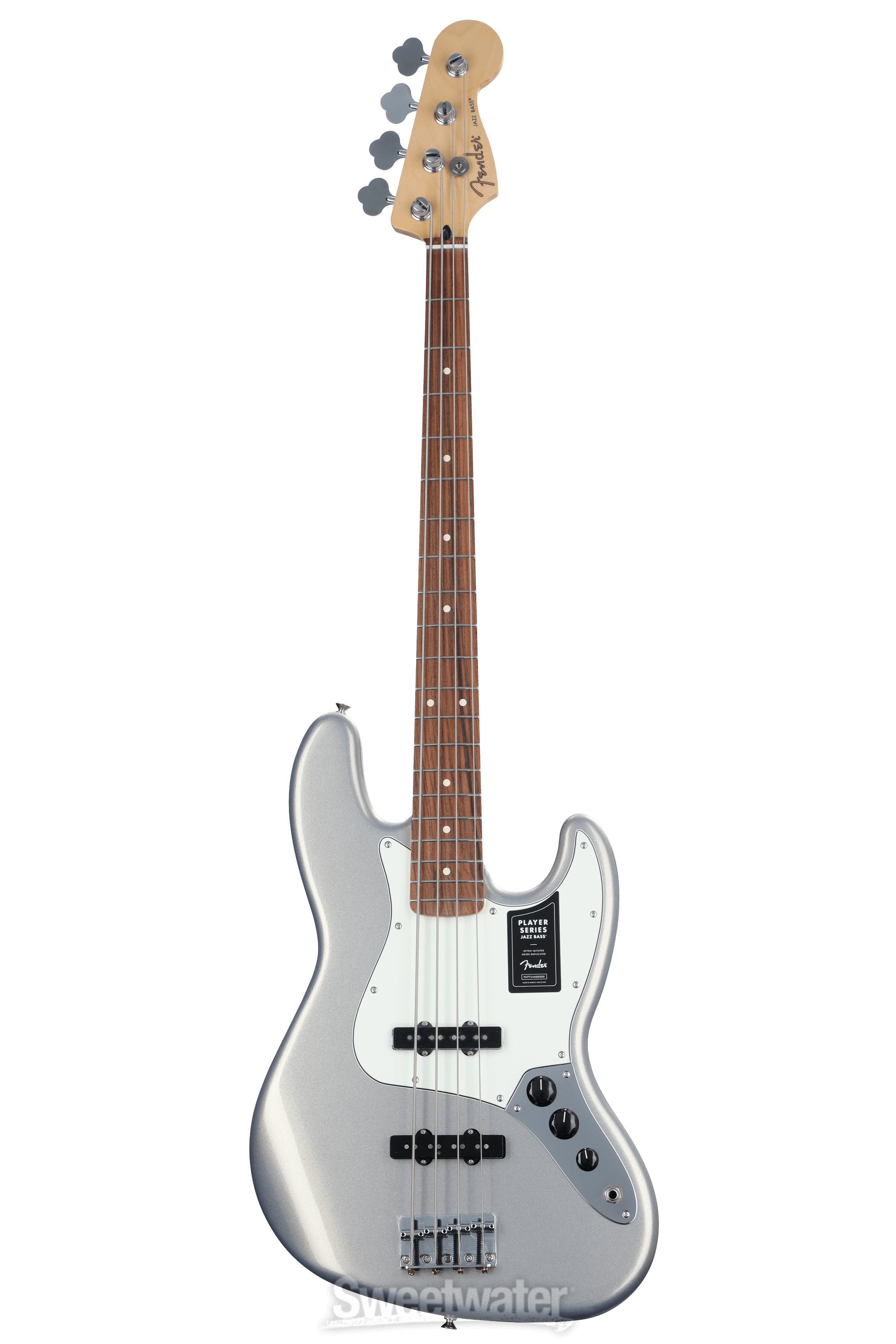 Fender Player Jazz Bass - Silver with Pau Ferro Fingerboard